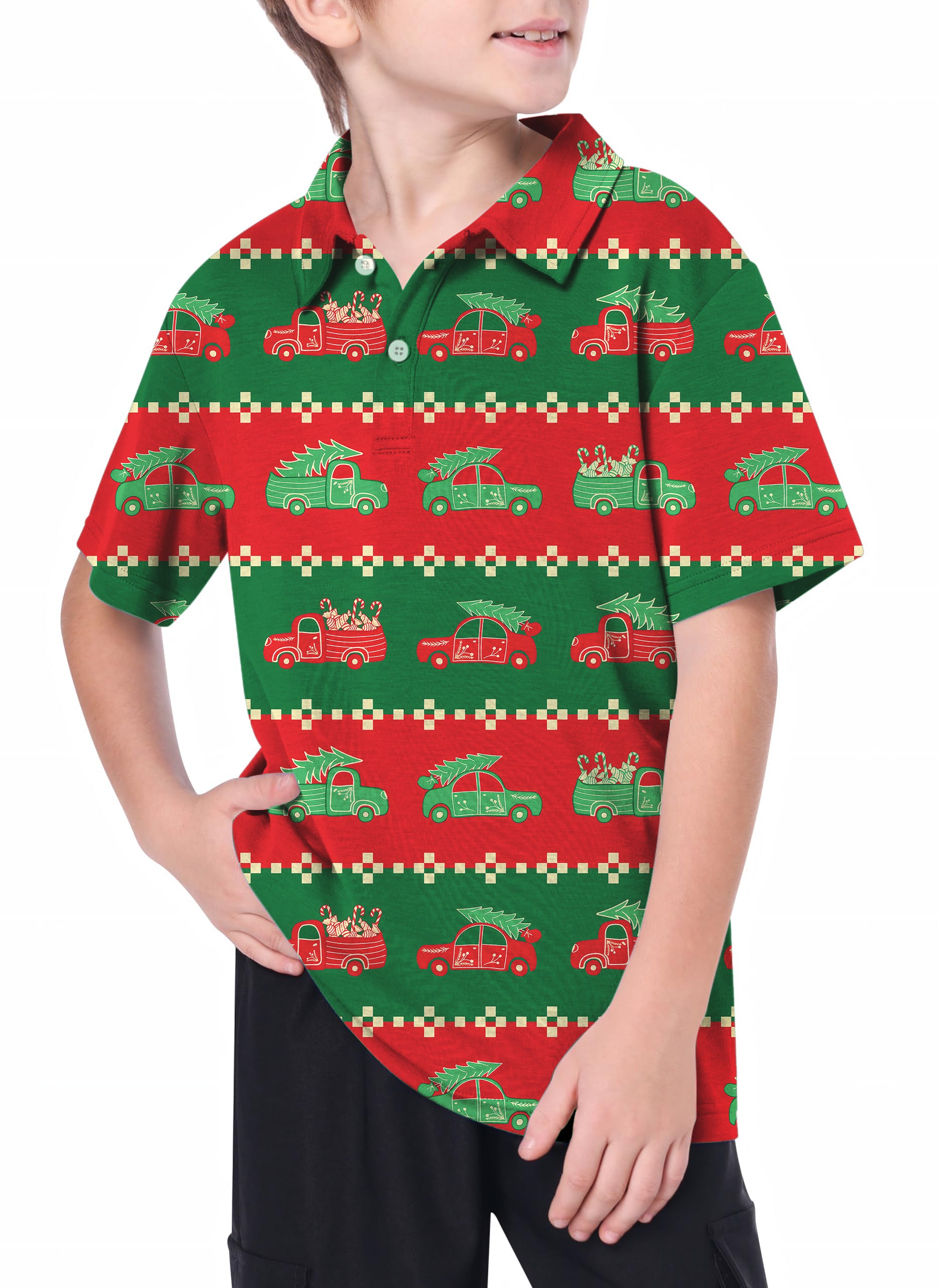 Youth Truck Christmas Gift Golf Polo