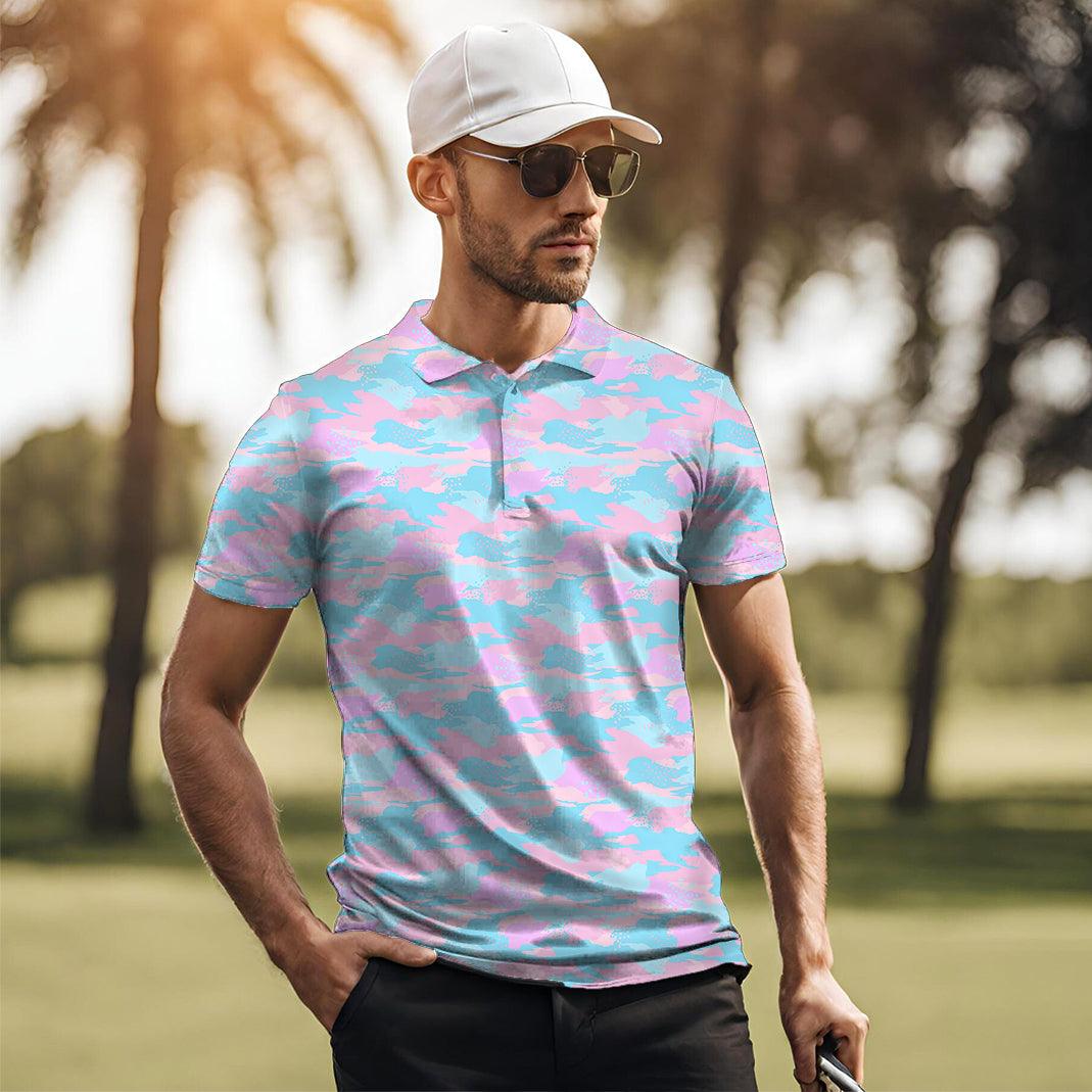 Men's Pastel Camo golf polo