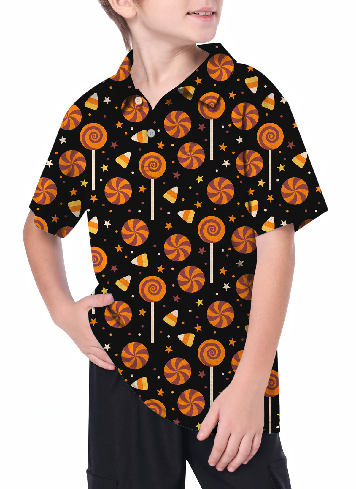 Youth Halloween Lollipops Golf Polo