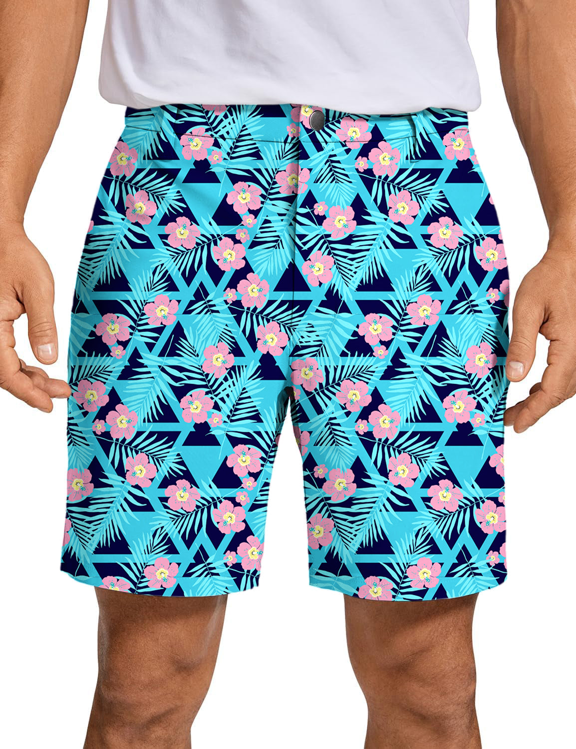 Men Tropical Bloom Golf Shorts