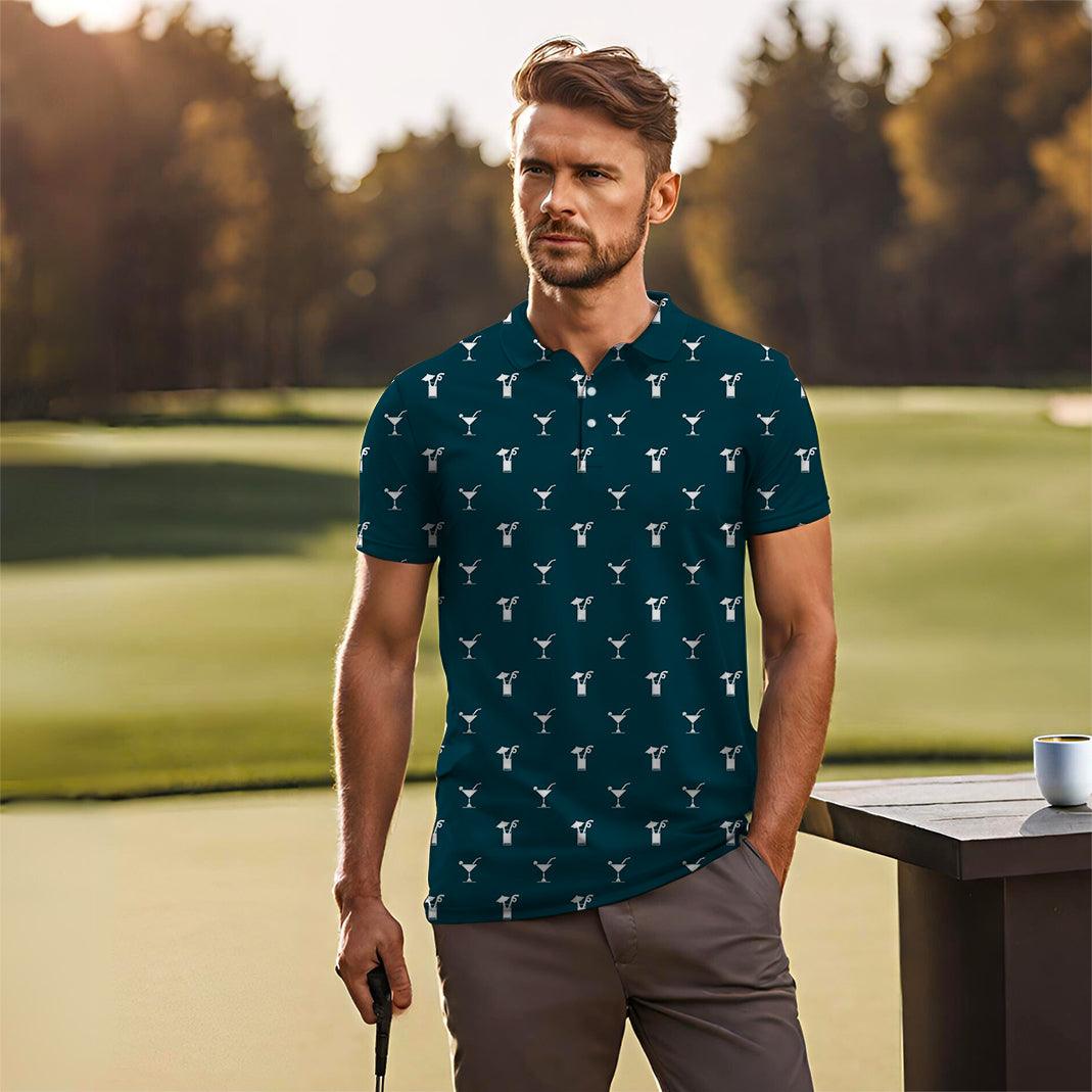 Men's Lemon beverage golf polo