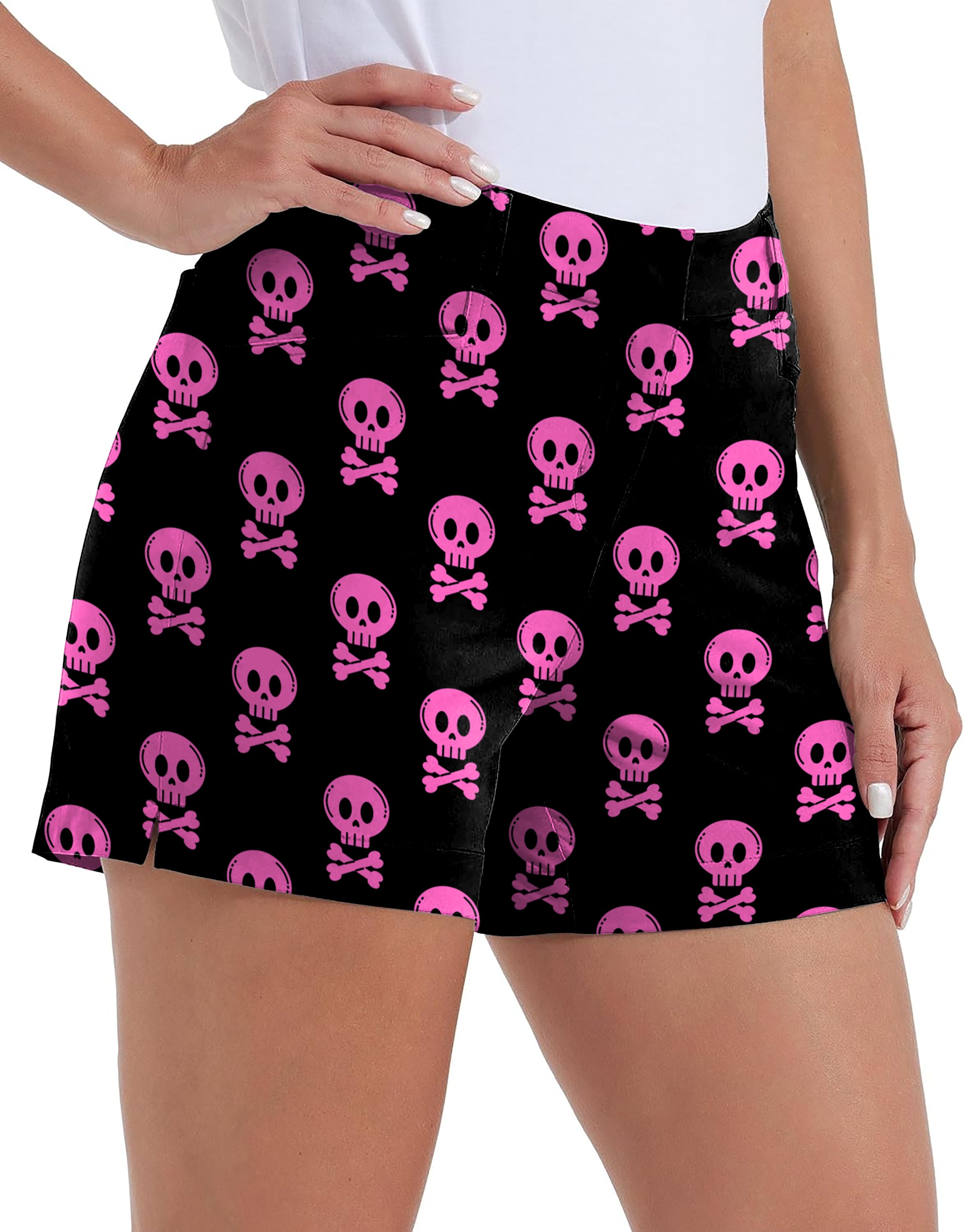 Halloween Punk Skull Polo Own Logo 4.5/7/10 Golf Shorts Quick-Drying Woman Outdoor Casual Shorts With Pockets Waterproof