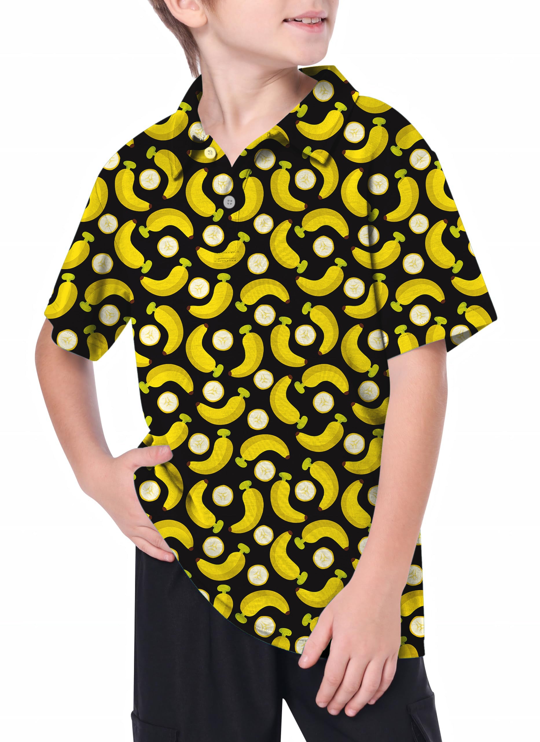 Youth Halloween Bananas And Banana Peels Golf Polo