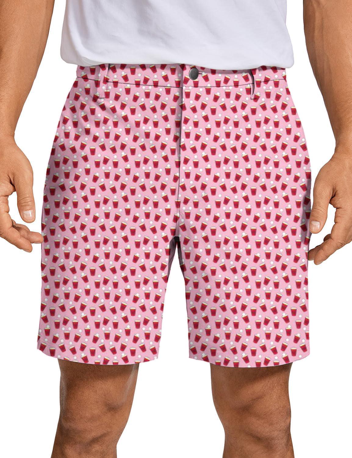 Men Red Solo Cup Golf Shorts