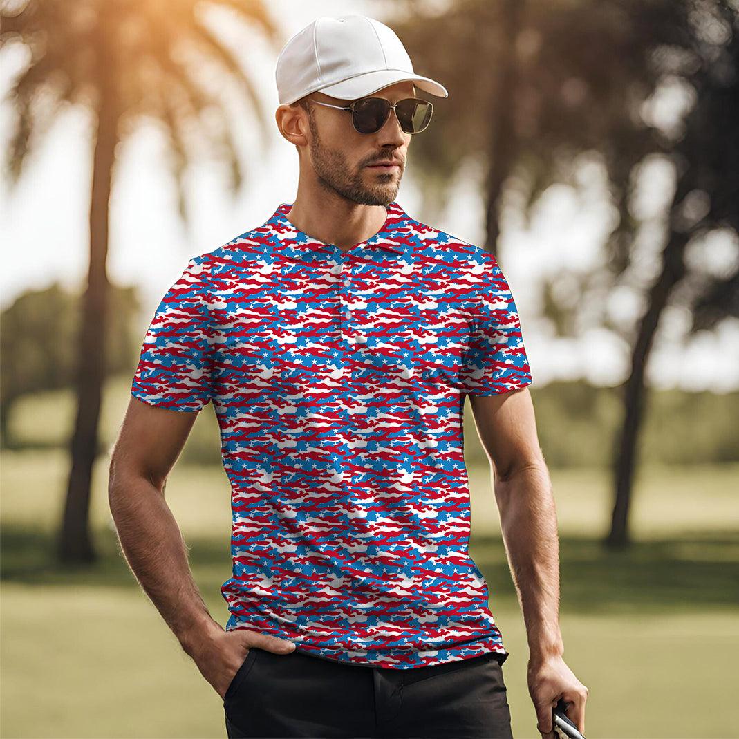 Men's Patriotic Camo golf polo