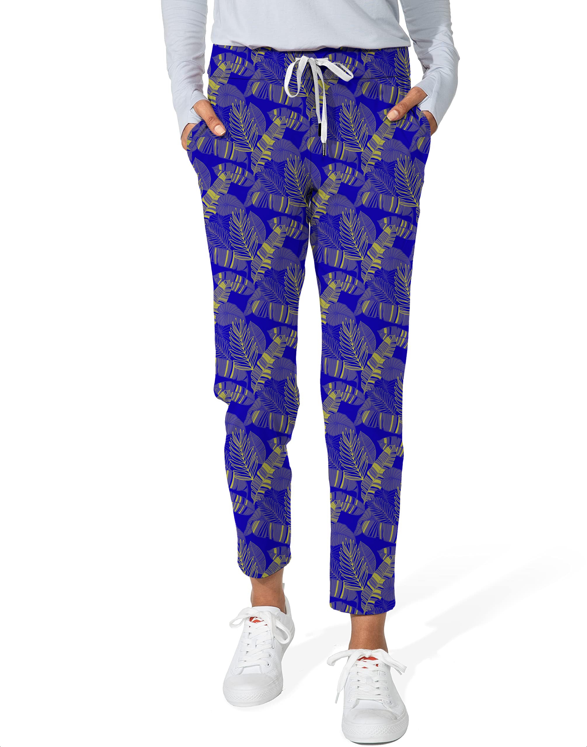 palms yellow Women's 7/8 Stretch Ankle Golf Pants