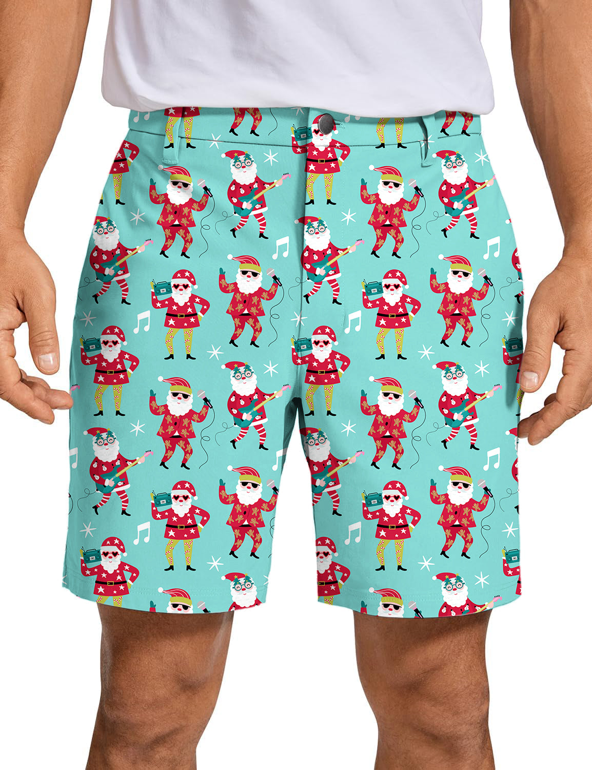 Men's Christmas Santa dance Golf Shorts