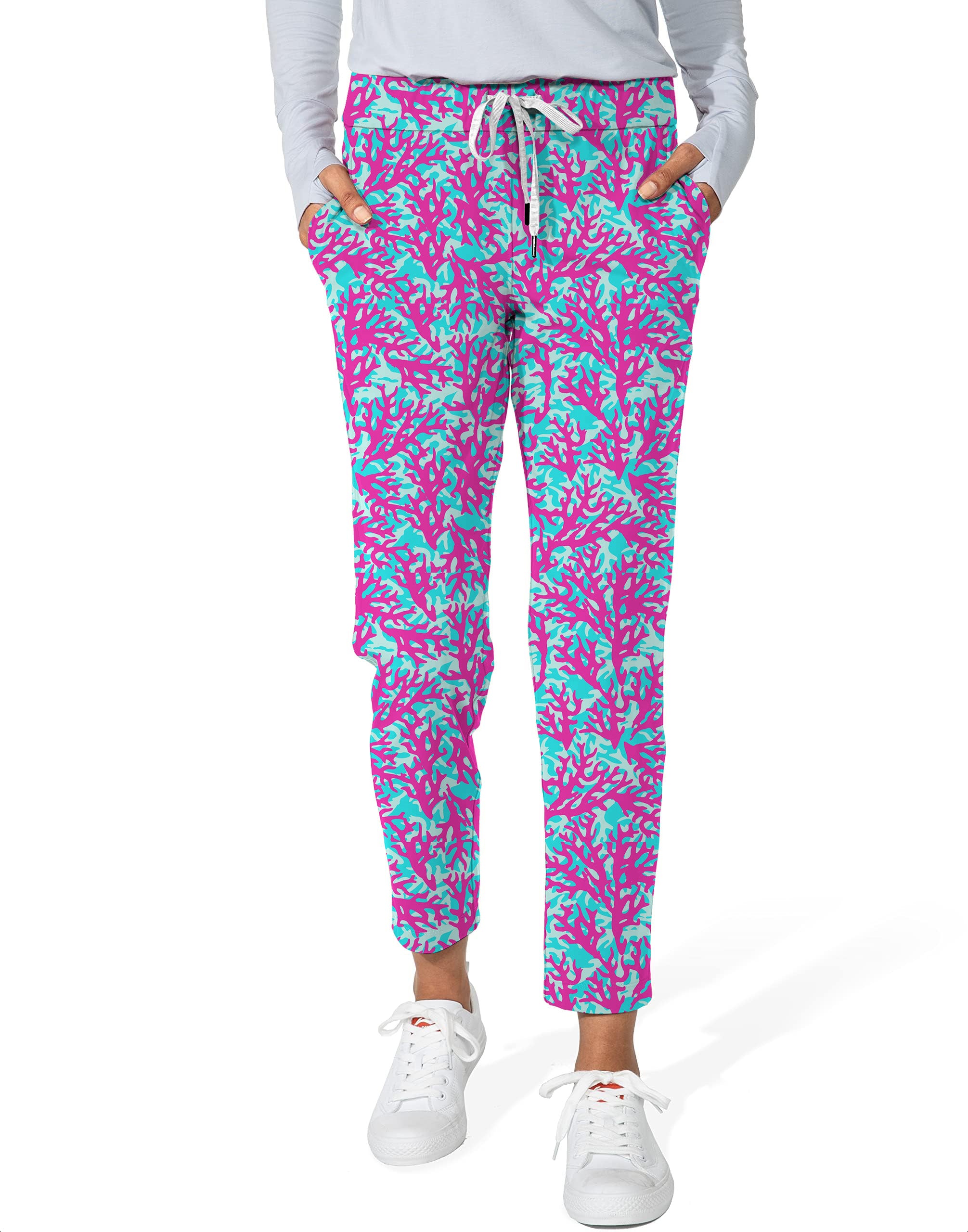 Coral Reef-Women's 7/8 Stretch Ankle Golf Pants