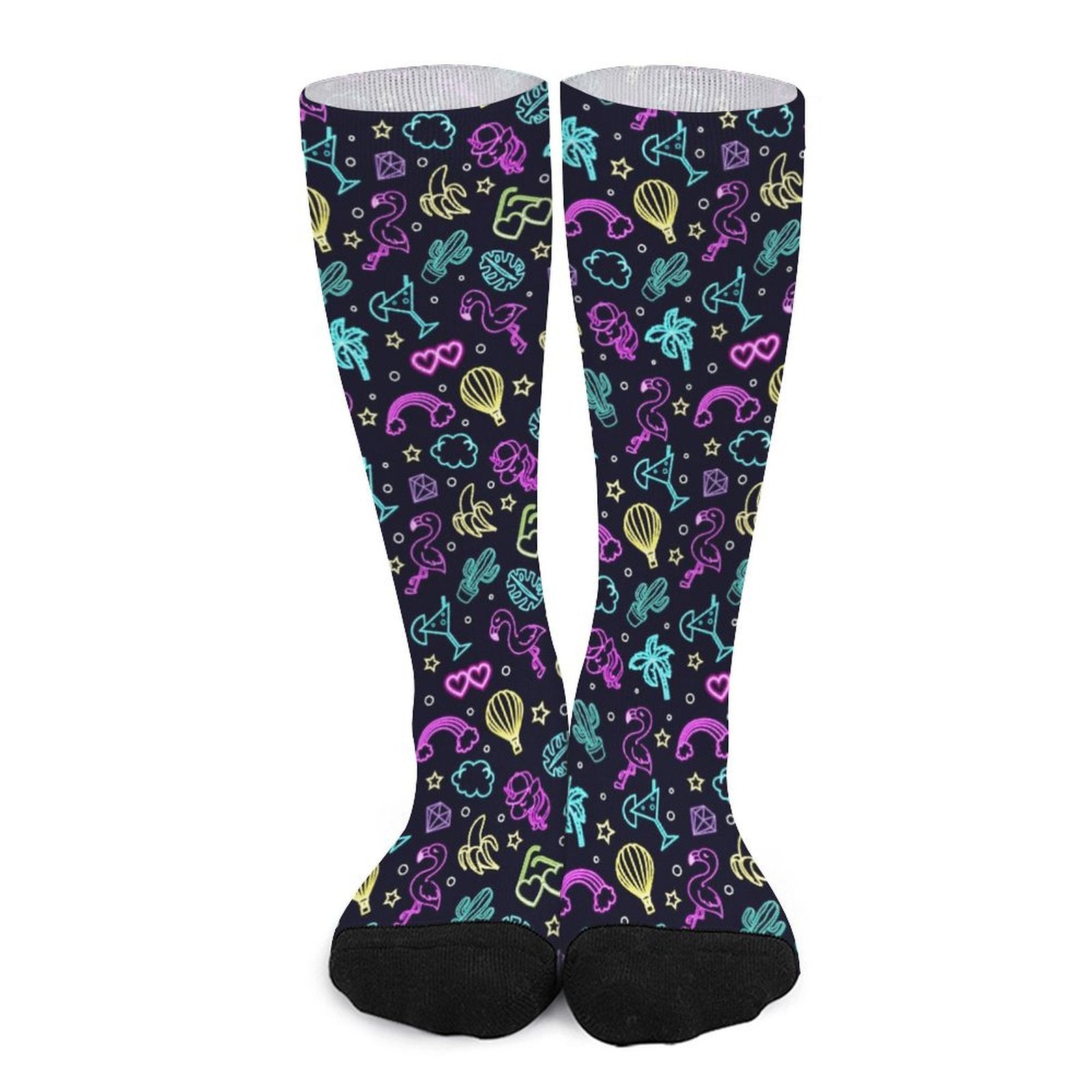 Neon Flamingo tropic Prined socks Gifts for Men Women