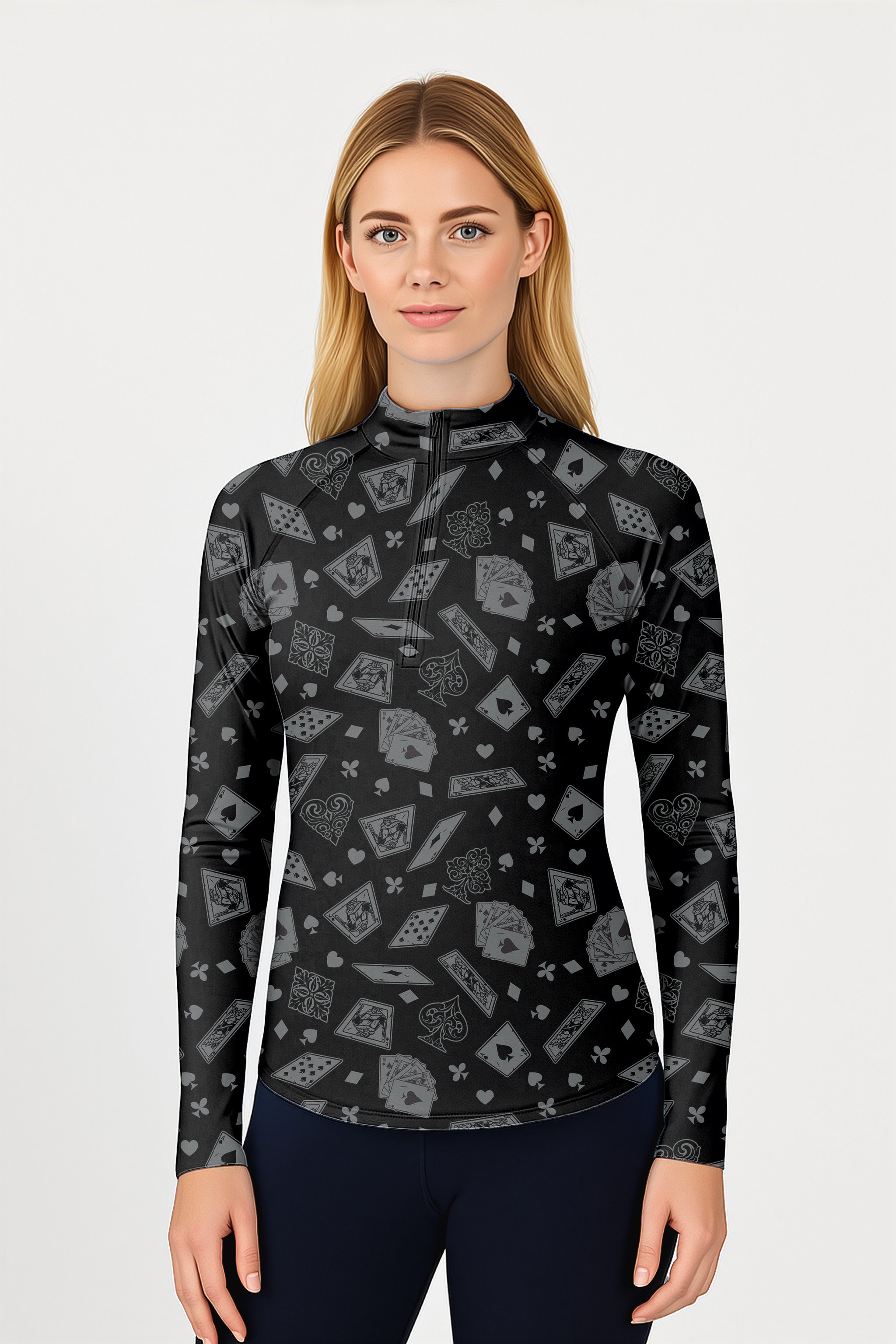 Poker  Women's Golf Active 3/4 Zip Top