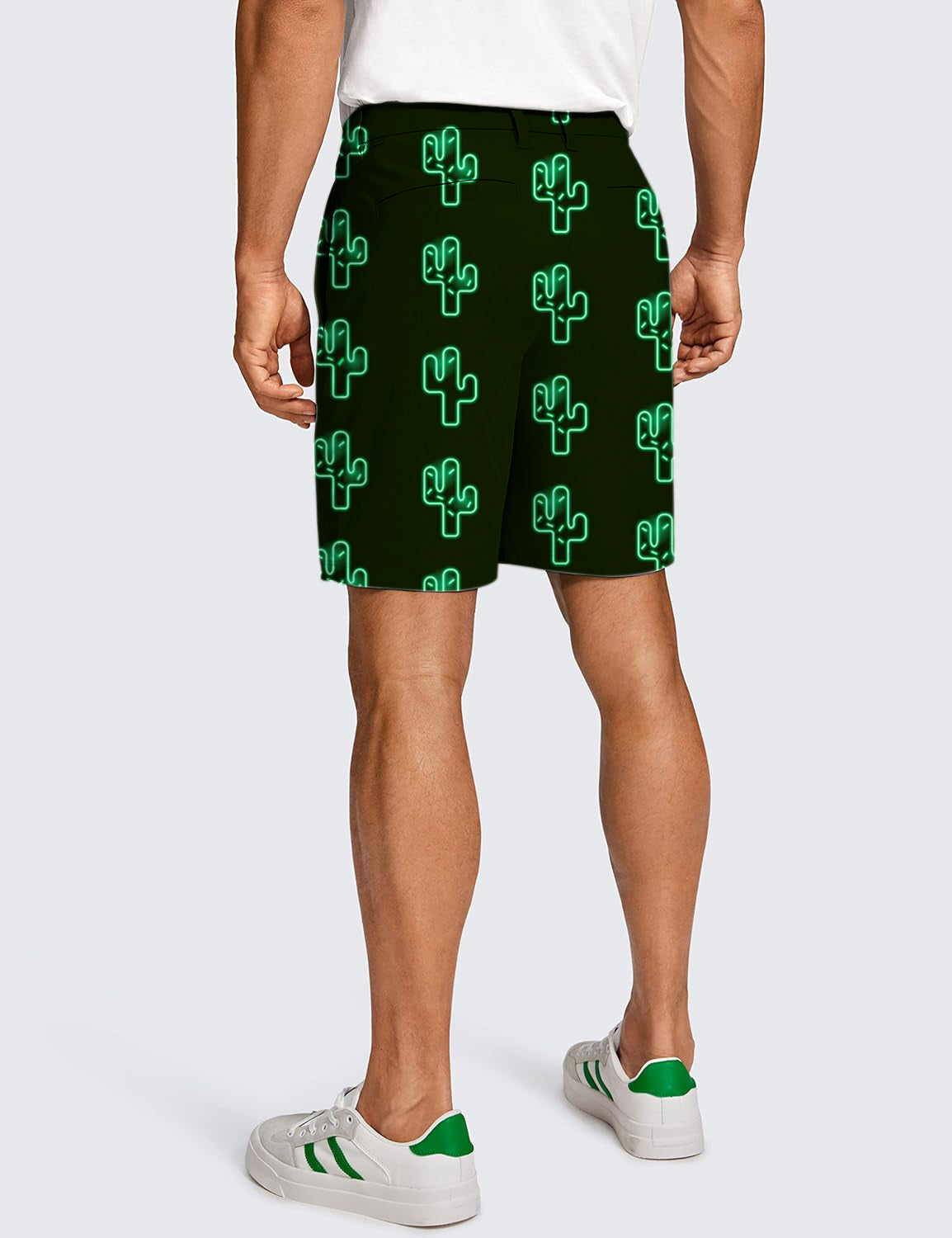 Men Crazy Cactus Golf Shorts