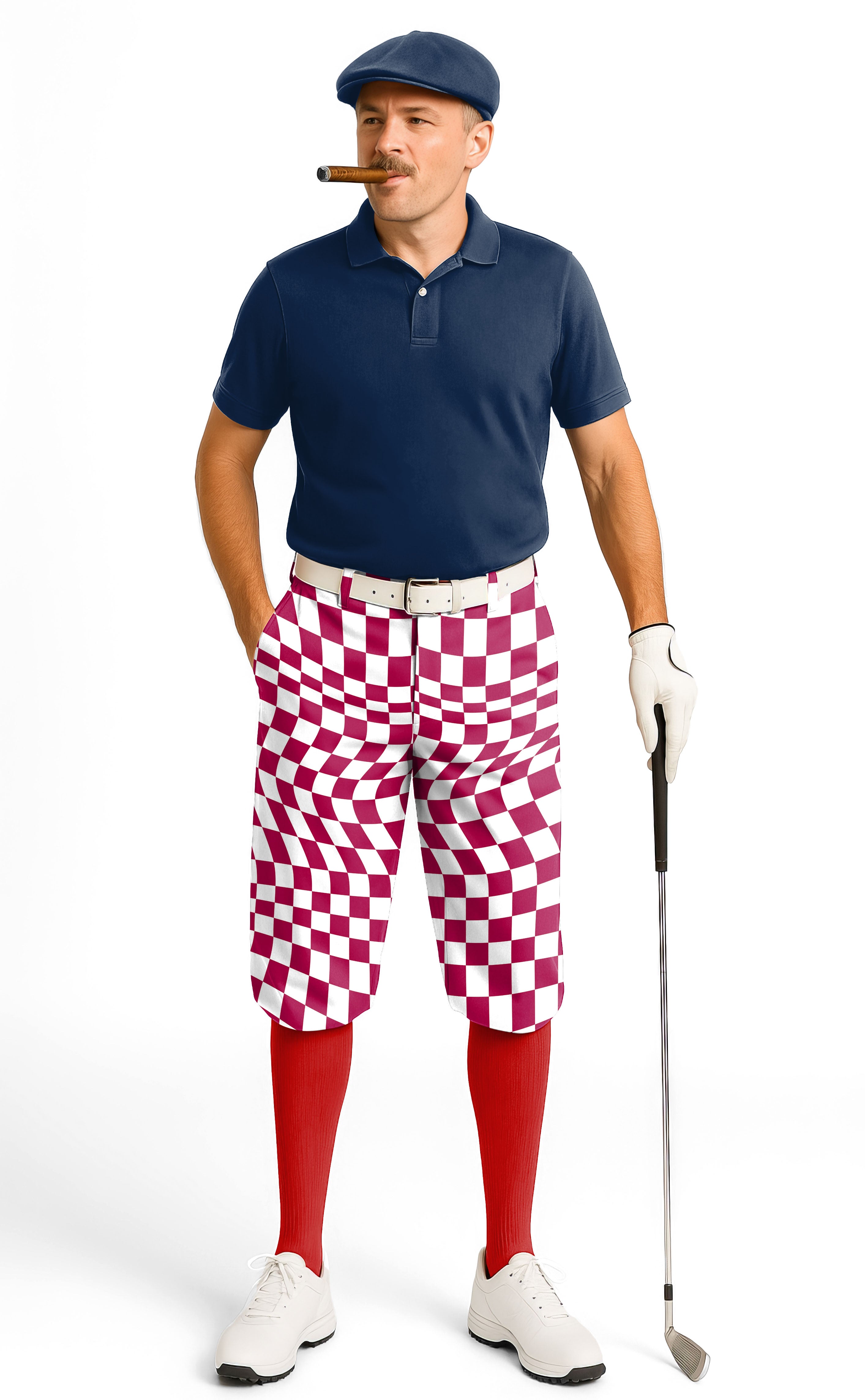 Distorted space-Men's Golf Knickers Pants