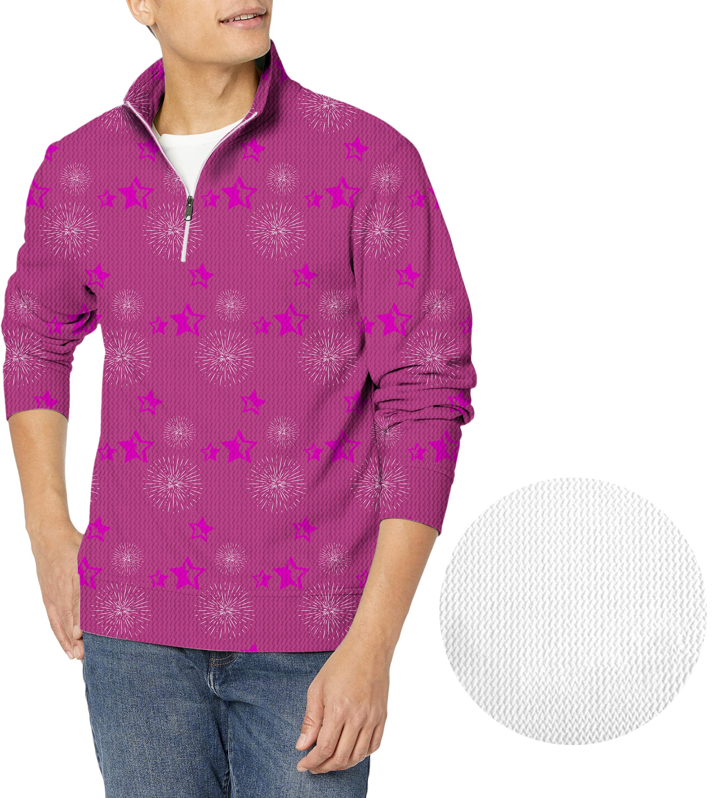 Pentagram Impression Limited Edition Men's Golf Waffle Zipper Pullover