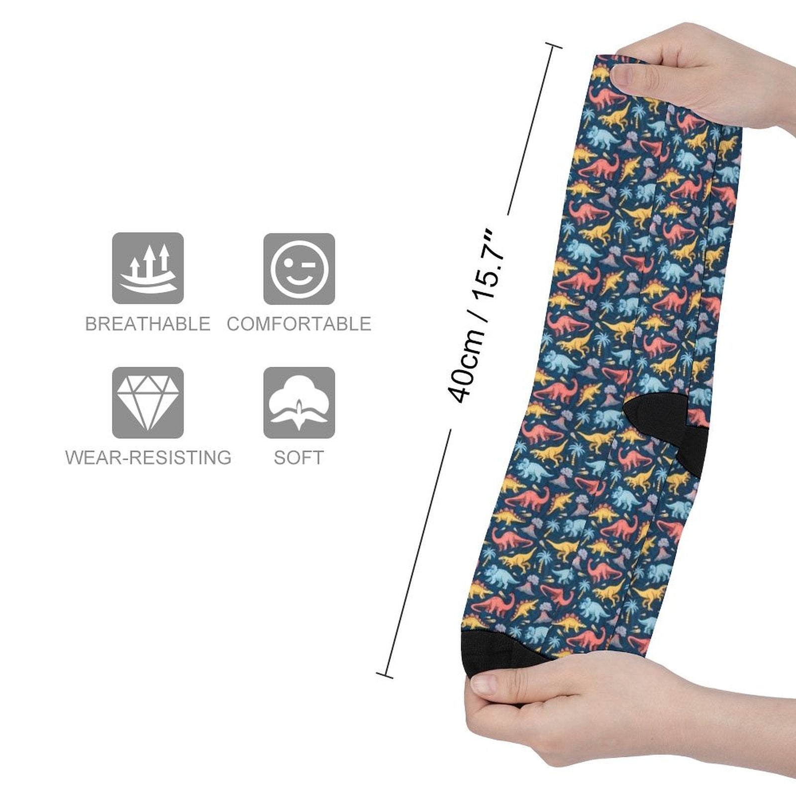 Dinosaur World Prined socks Gifts for Men Women