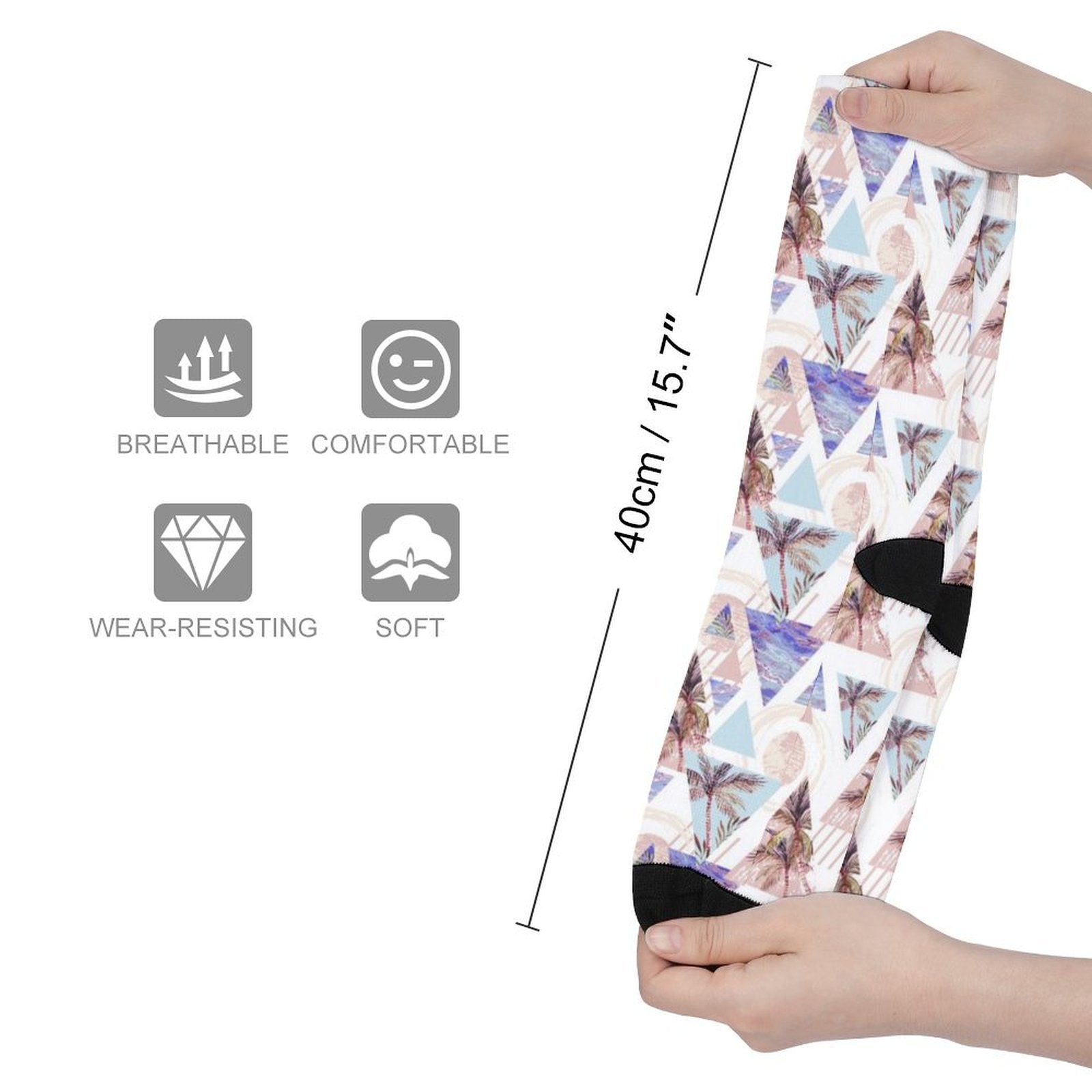 Cali Palm tree Prined socks Gifts for Men Women