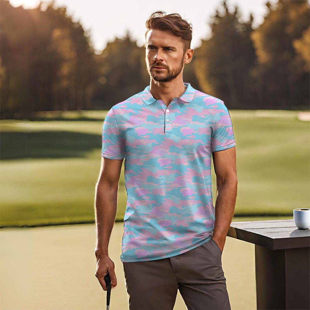 Men's Pastel Camo golf polo