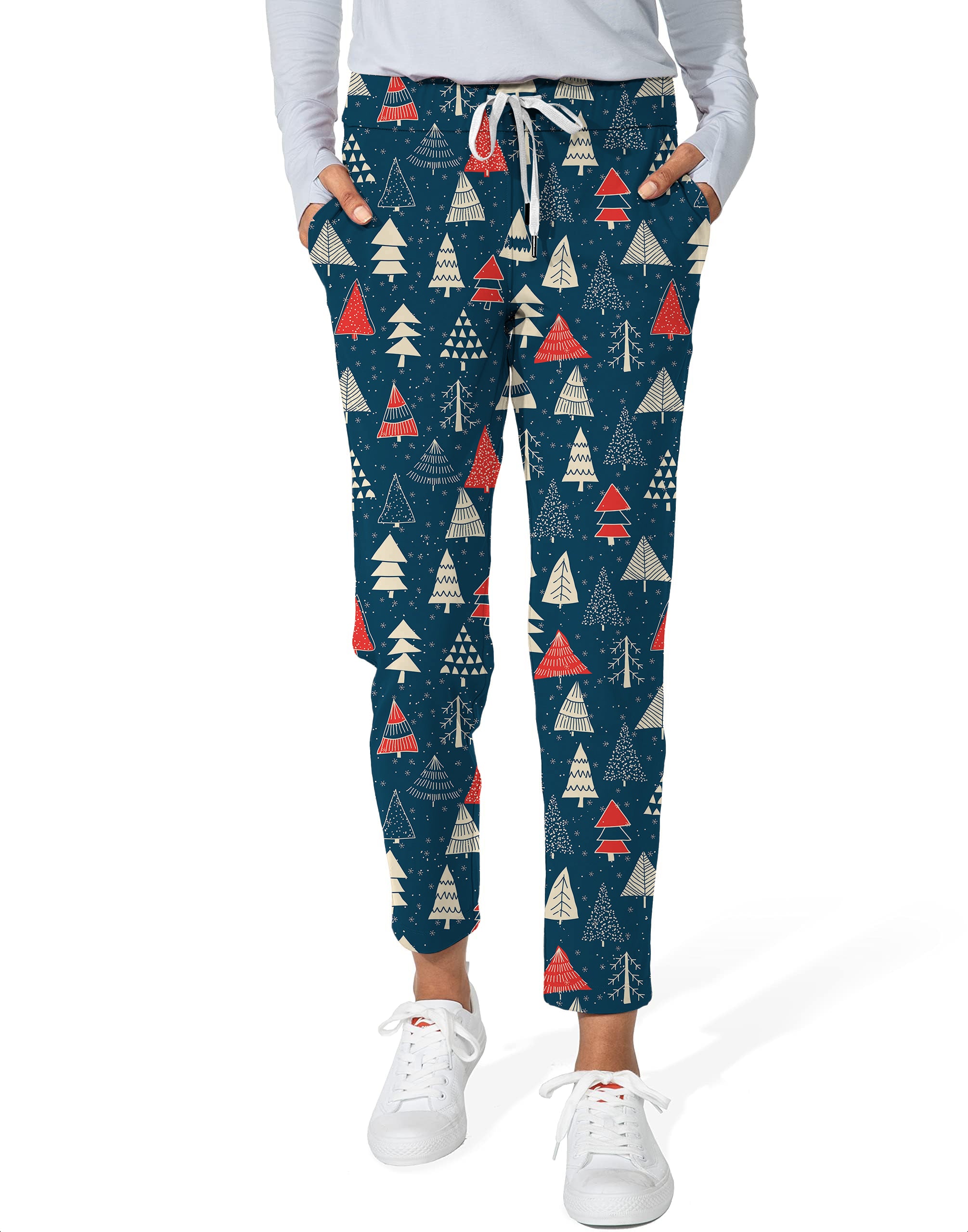 Christmas Tree-Women's 7/8 Stretch Ankle Golf Pants