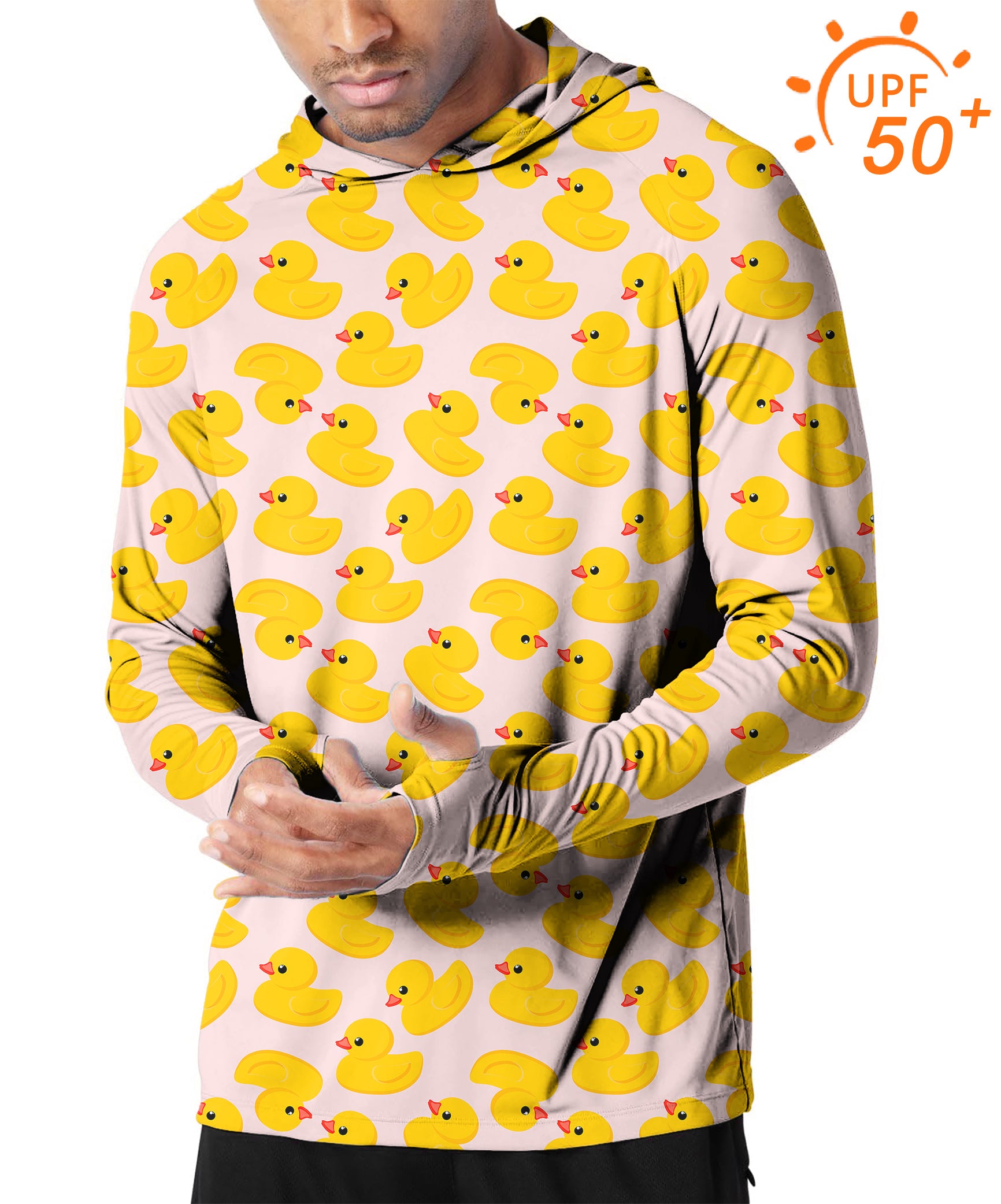 Men's Outdoor Yellow duck Golf Sun Protection Slim Fit  hoodies