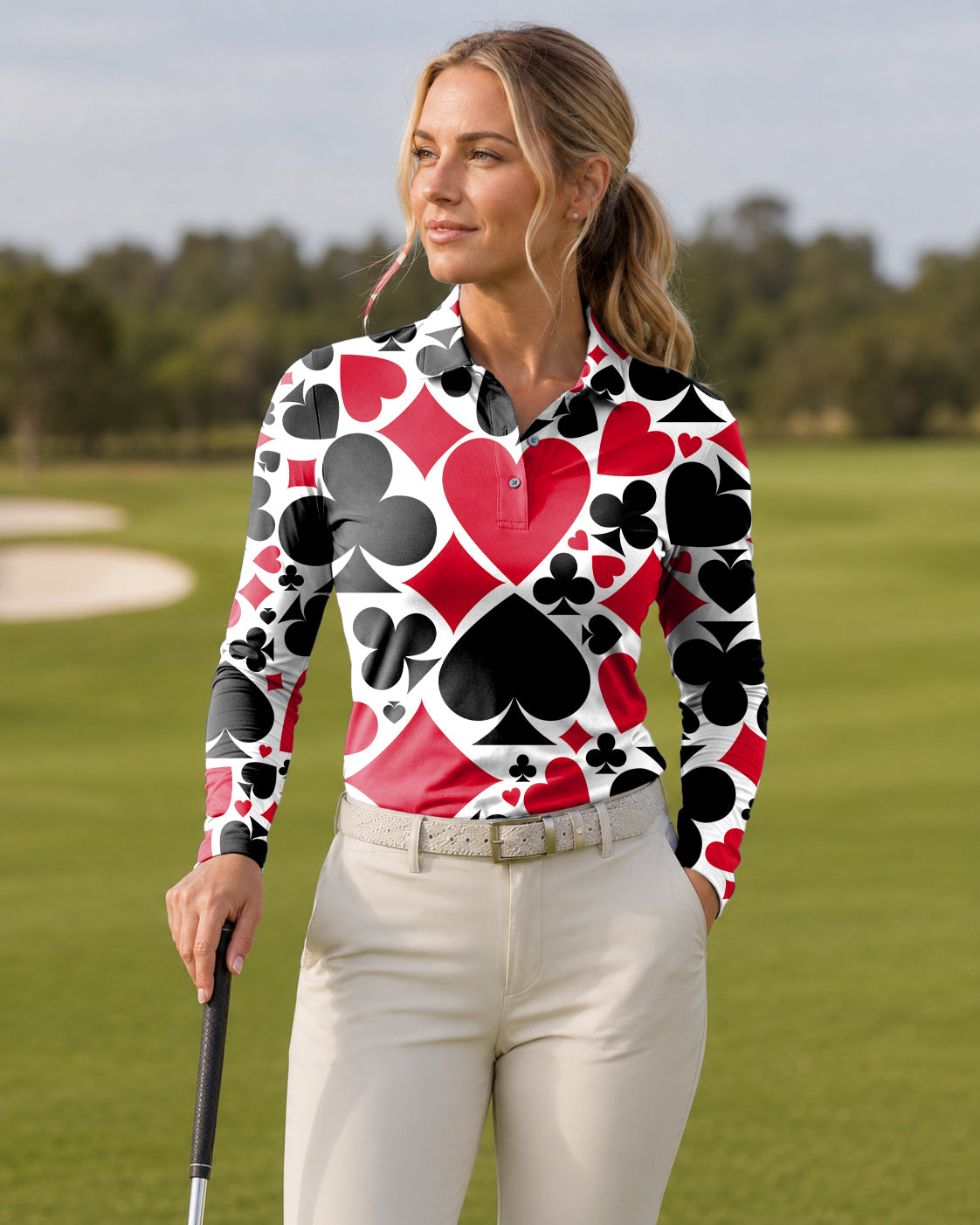 Poker Women's Long-Sleeved Golf Polo