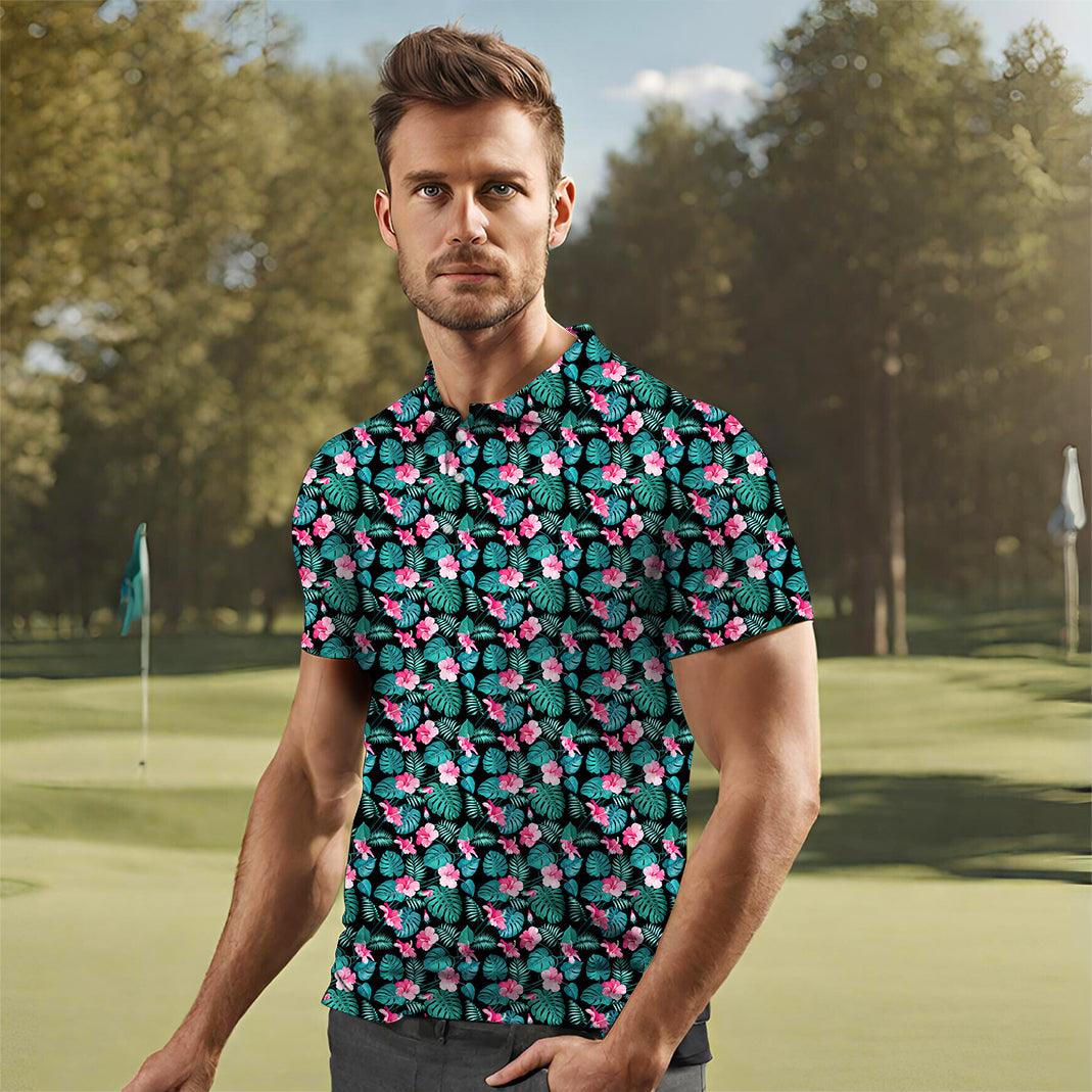 Men's Tropic Floral golf polo