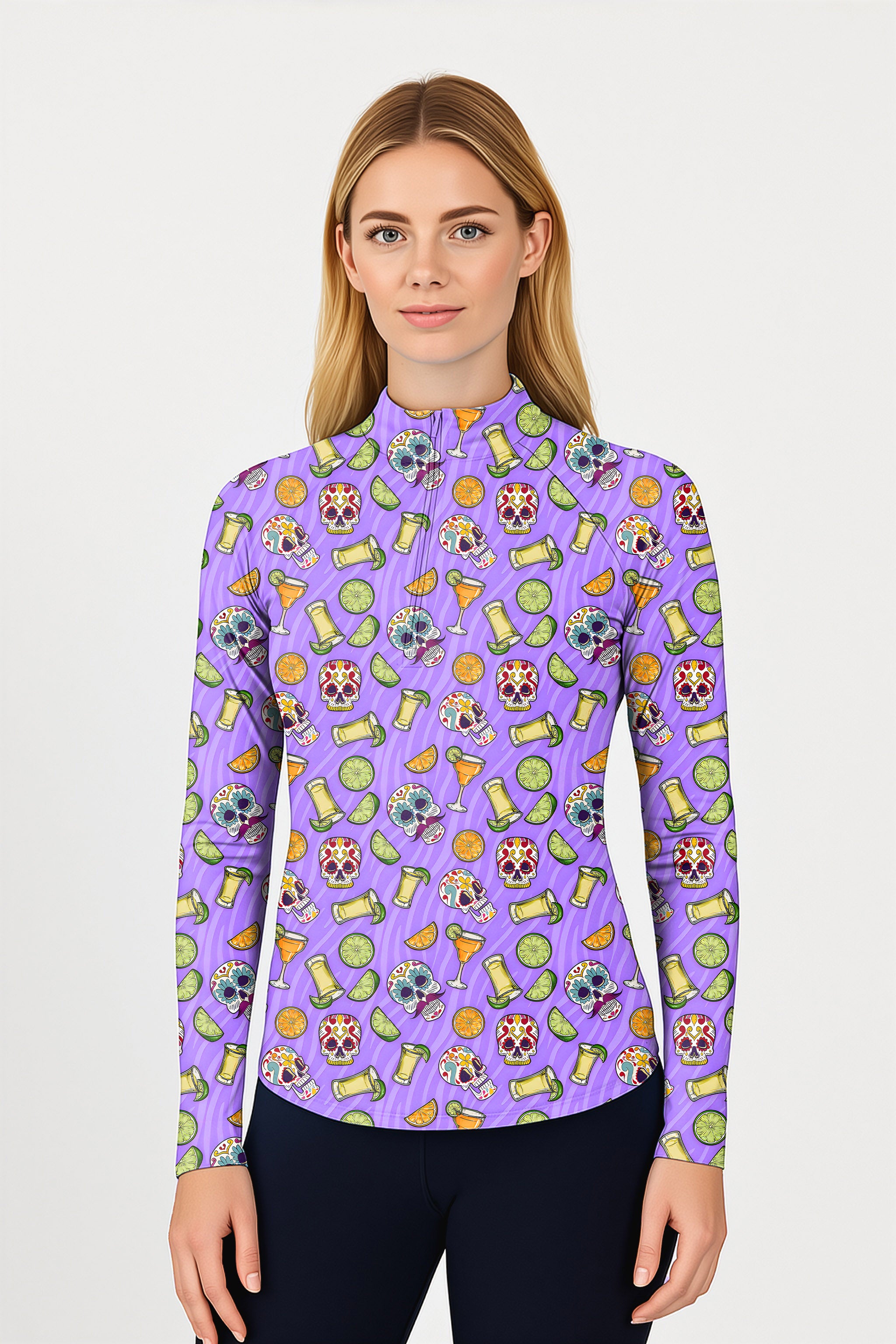 Summer Tequila Women's Golf Active 3/4 Zip Top