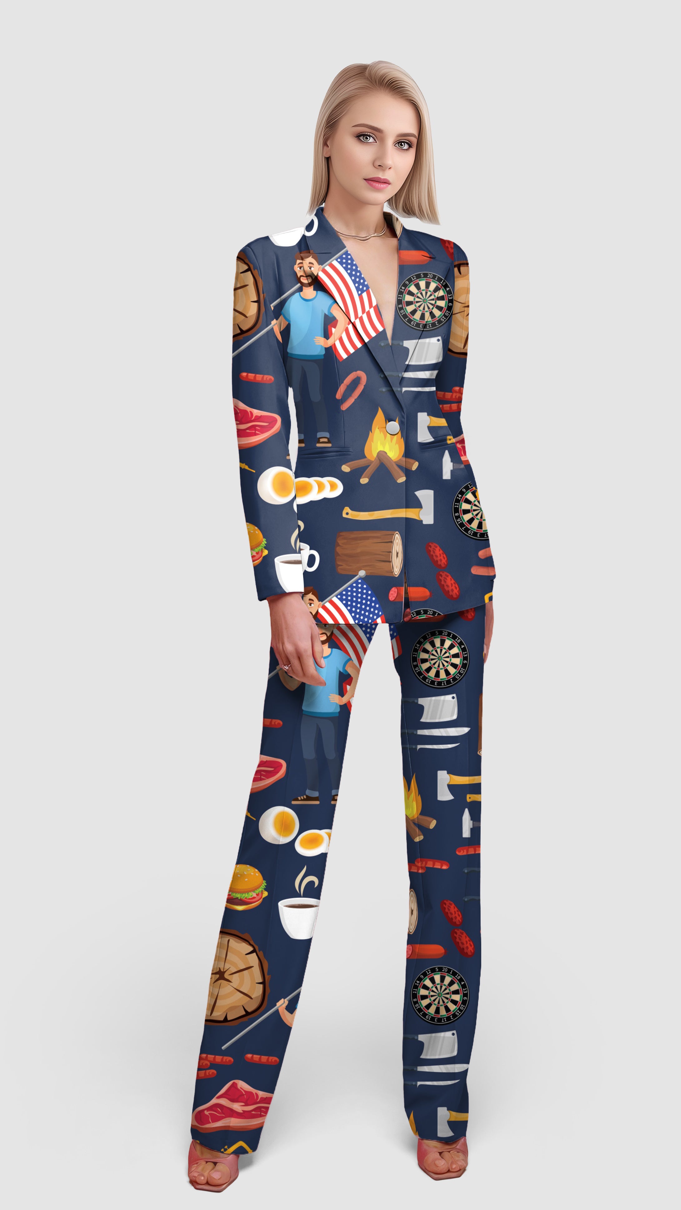 American Dream-Women's Blazer Casual Work Office Blazer Suit set