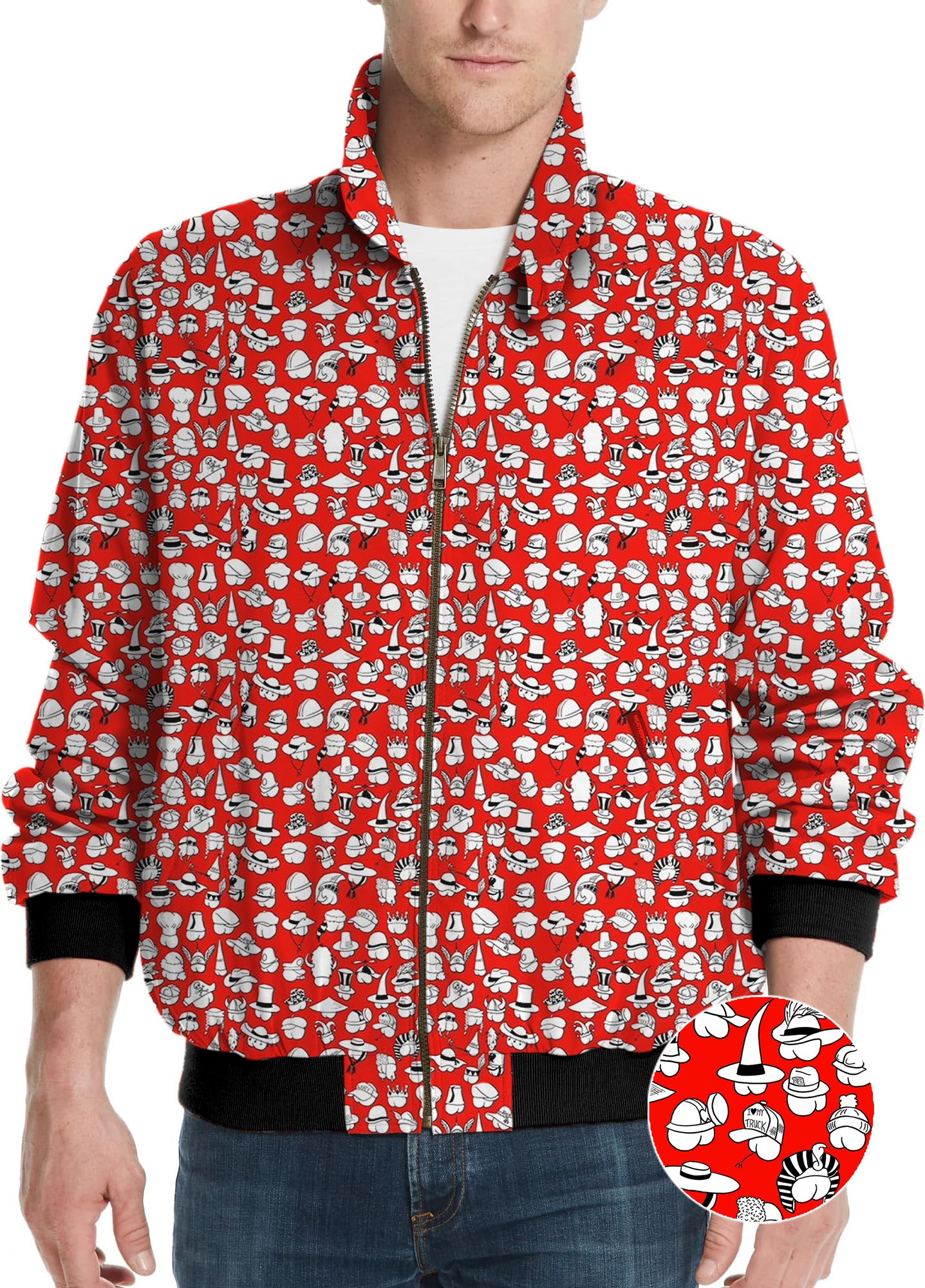 Red Versatile Hips Designer style Men's Golf Windbreaker Light Jacket