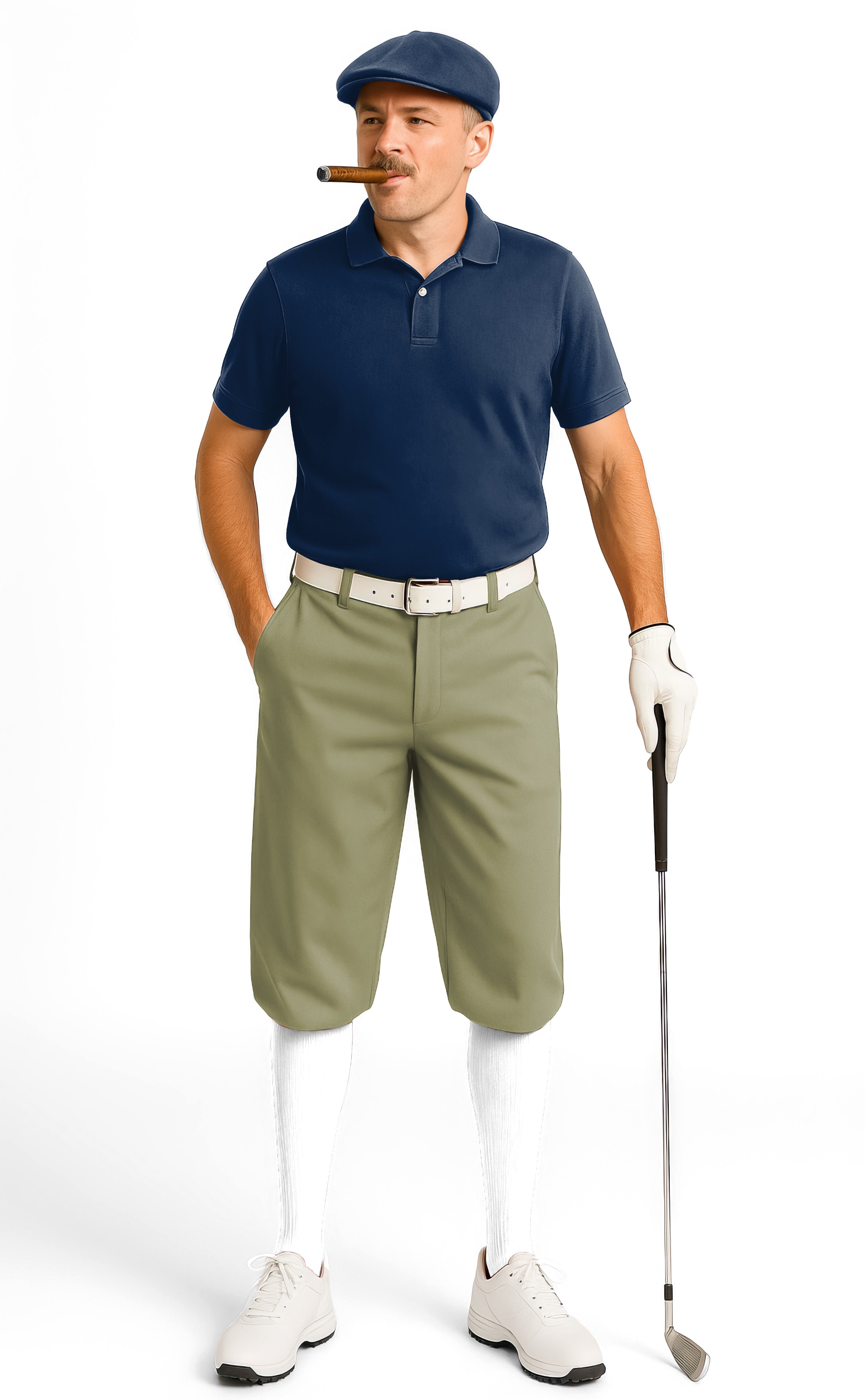 pure khaki-Men's Golf Knickers Pants
