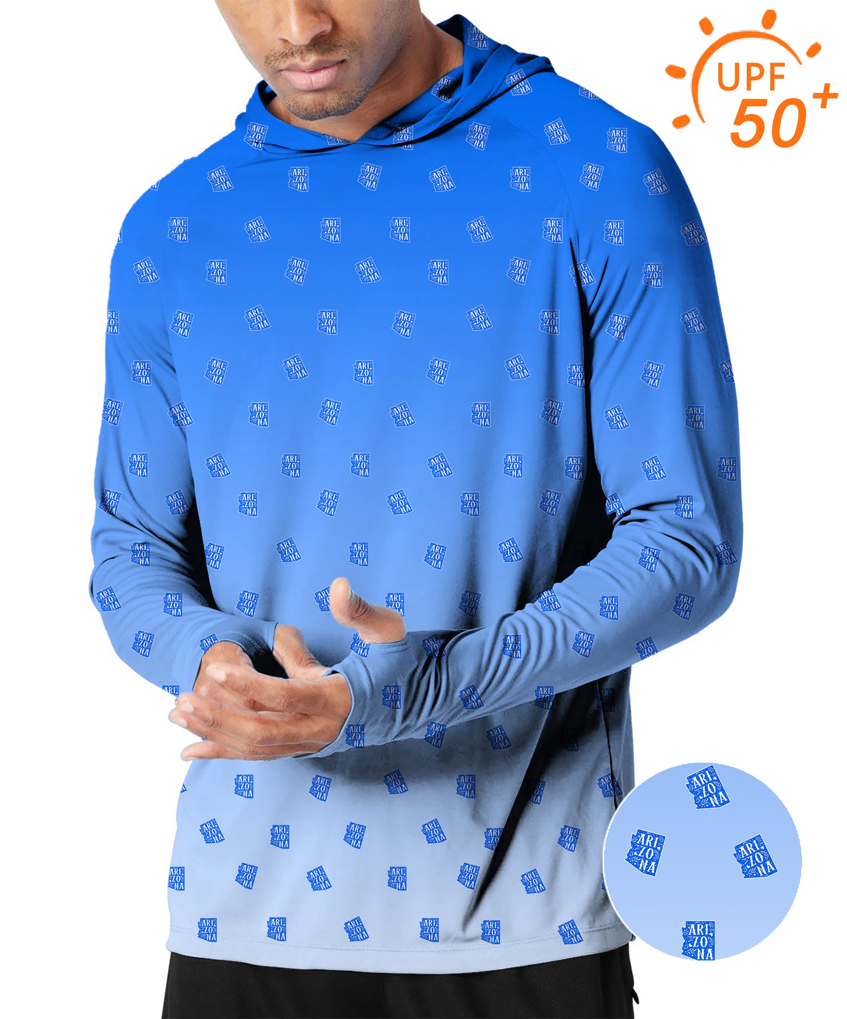 Men's Outdoor Blue Arizona Golf Sun Protection Loose Fit  hoodies