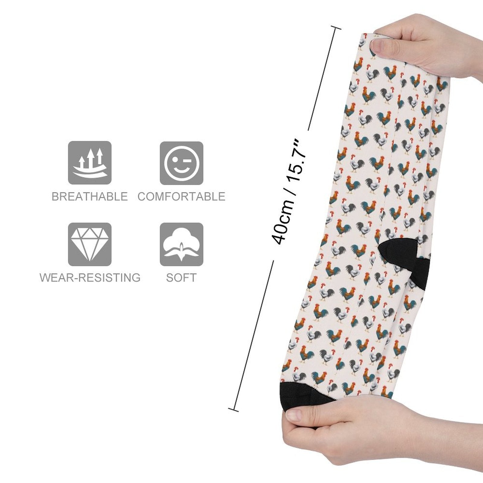 Mr Cocky Prined socks Gifts for Men Women