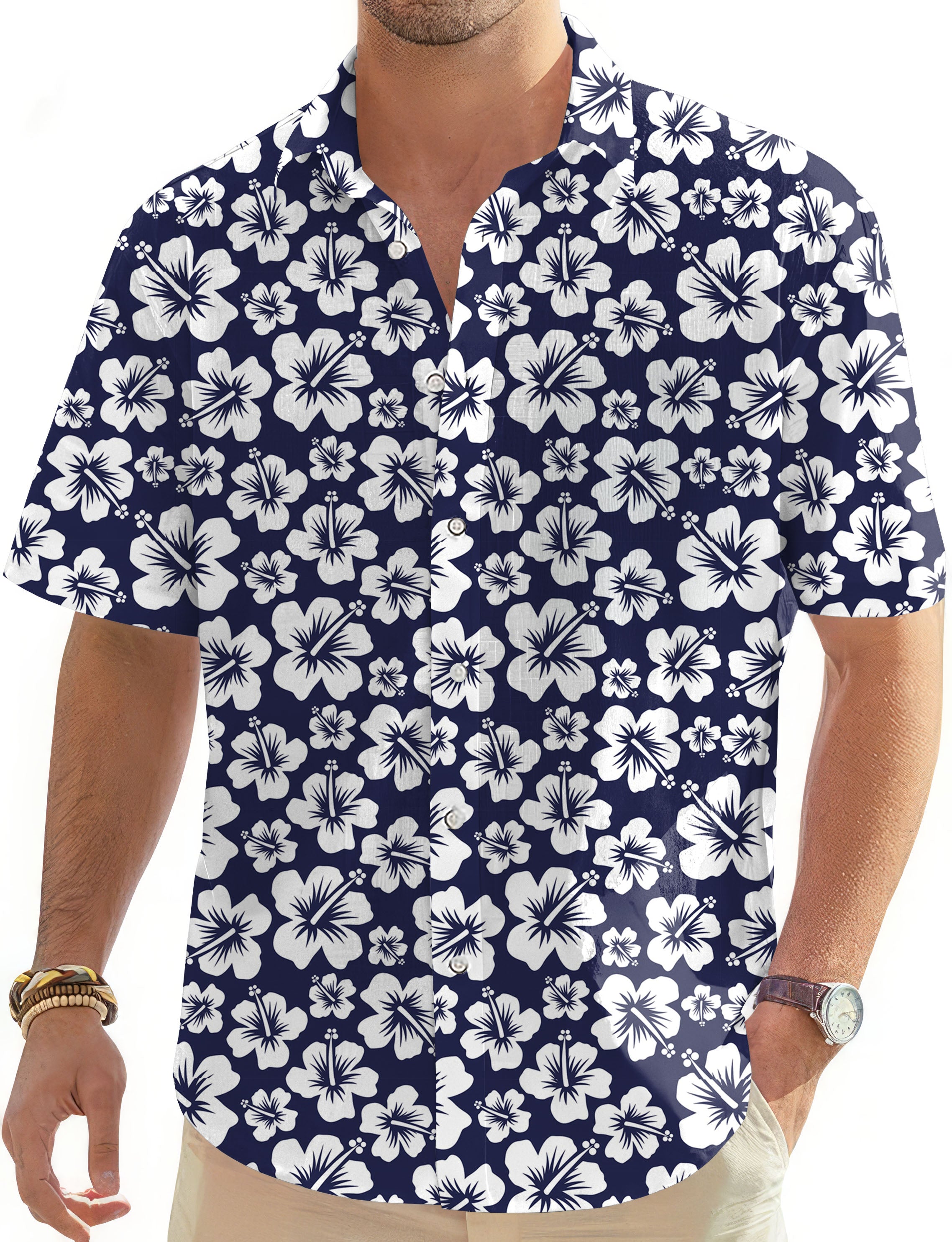 Summer Daisy-Men's Golf Hawaiian Shirts Button Down Shirt