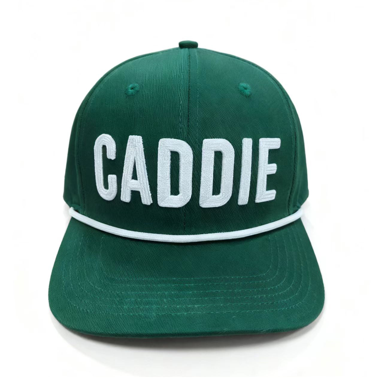 3D Embroidered Vintage CADDIE Green Hat