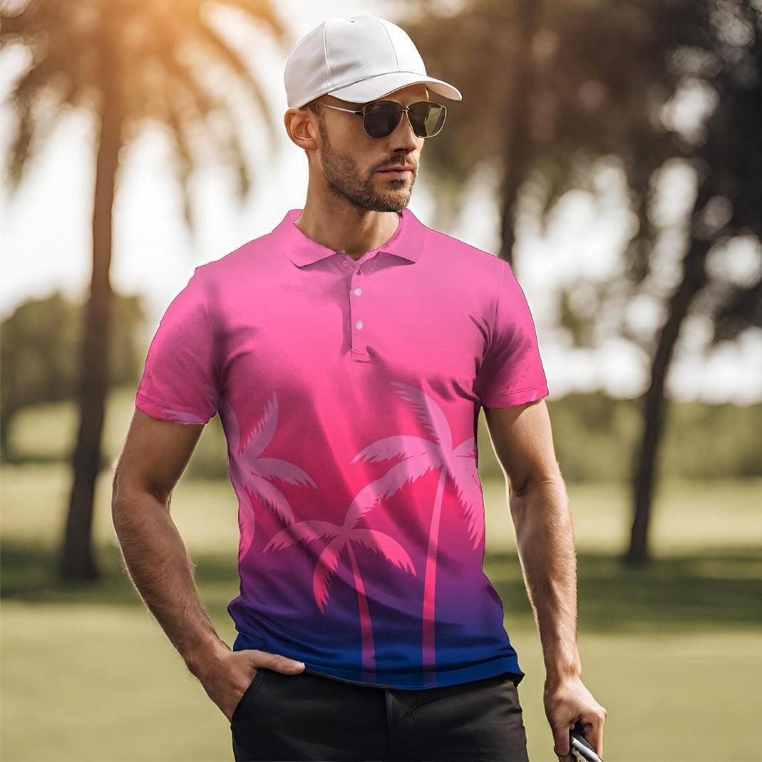 Men's Sunset Palm Paradise golf polo