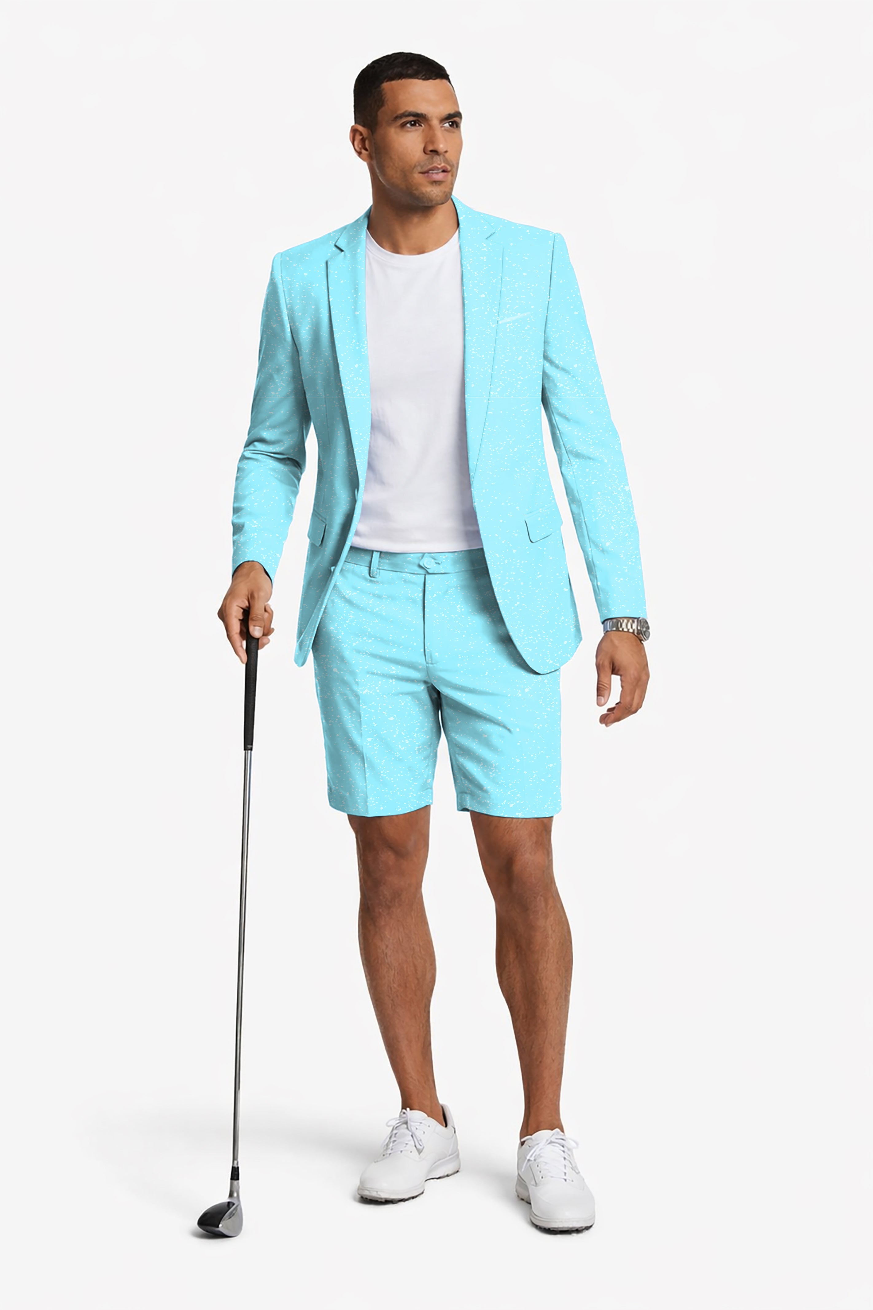 Two tone Men's Party Costumes-Theme Party 2pcs Suit set-Blazer Shorts