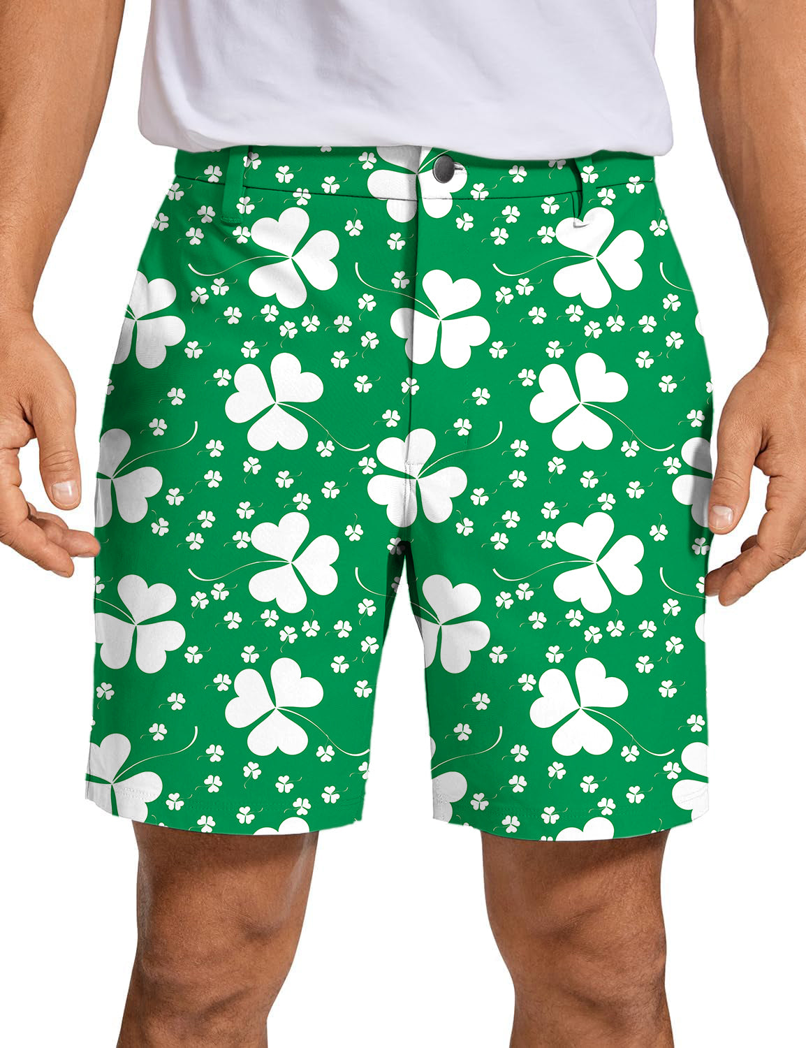 Men Leaf clover St. Patrick's Day Golf Shorts