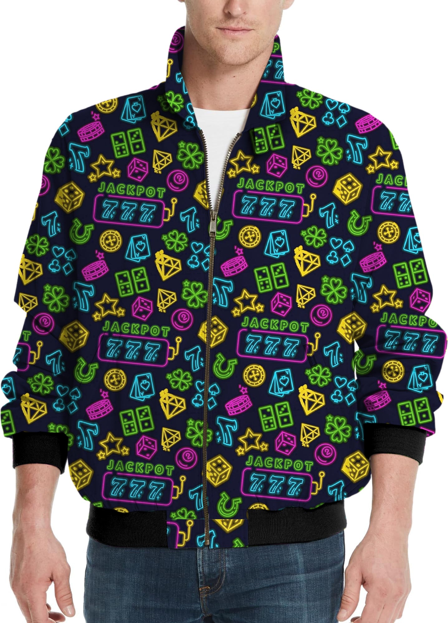 Hitting Jackpots-Men's Golf Windbreaker Light Jacket