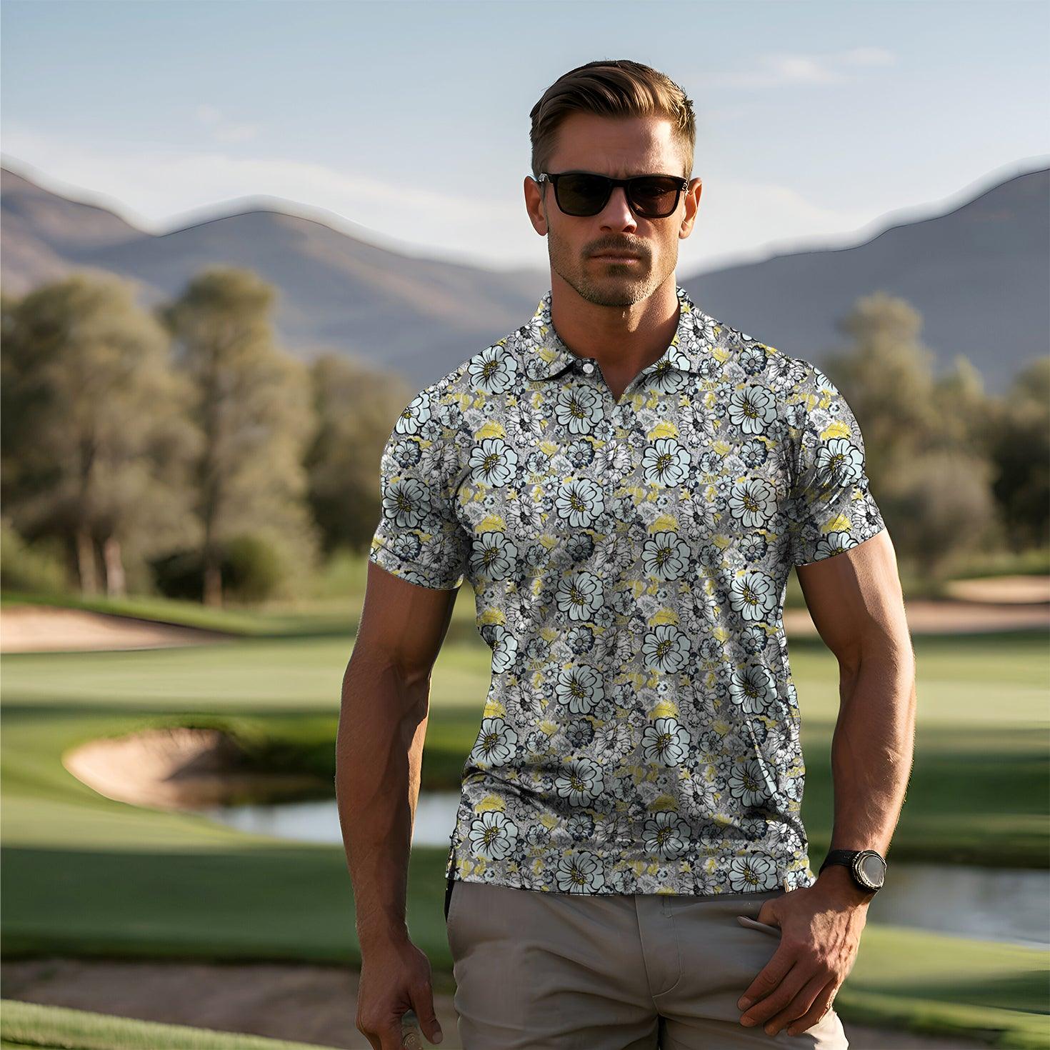 Men's golf flower polo