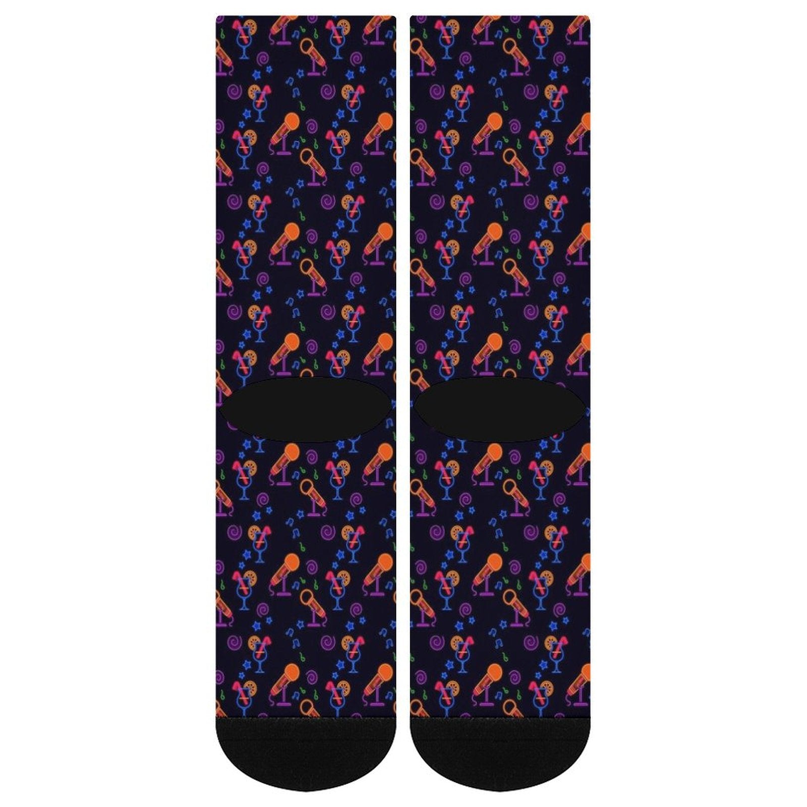 Neon Karaoke Prined socks Gifts for Men Women