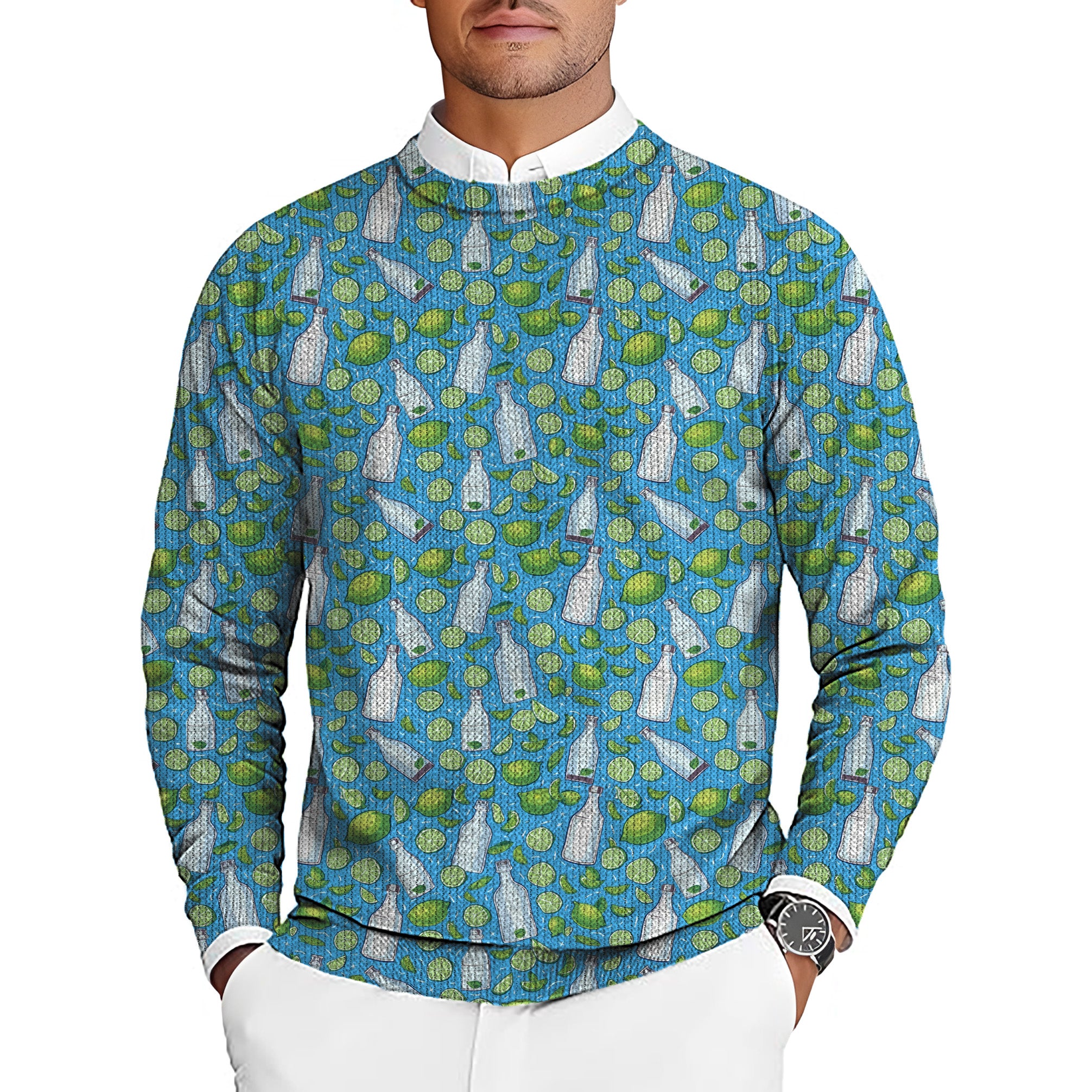 Tequila Summer Men's Golf Crewneck Pullover Sweaters Ugly Sweater