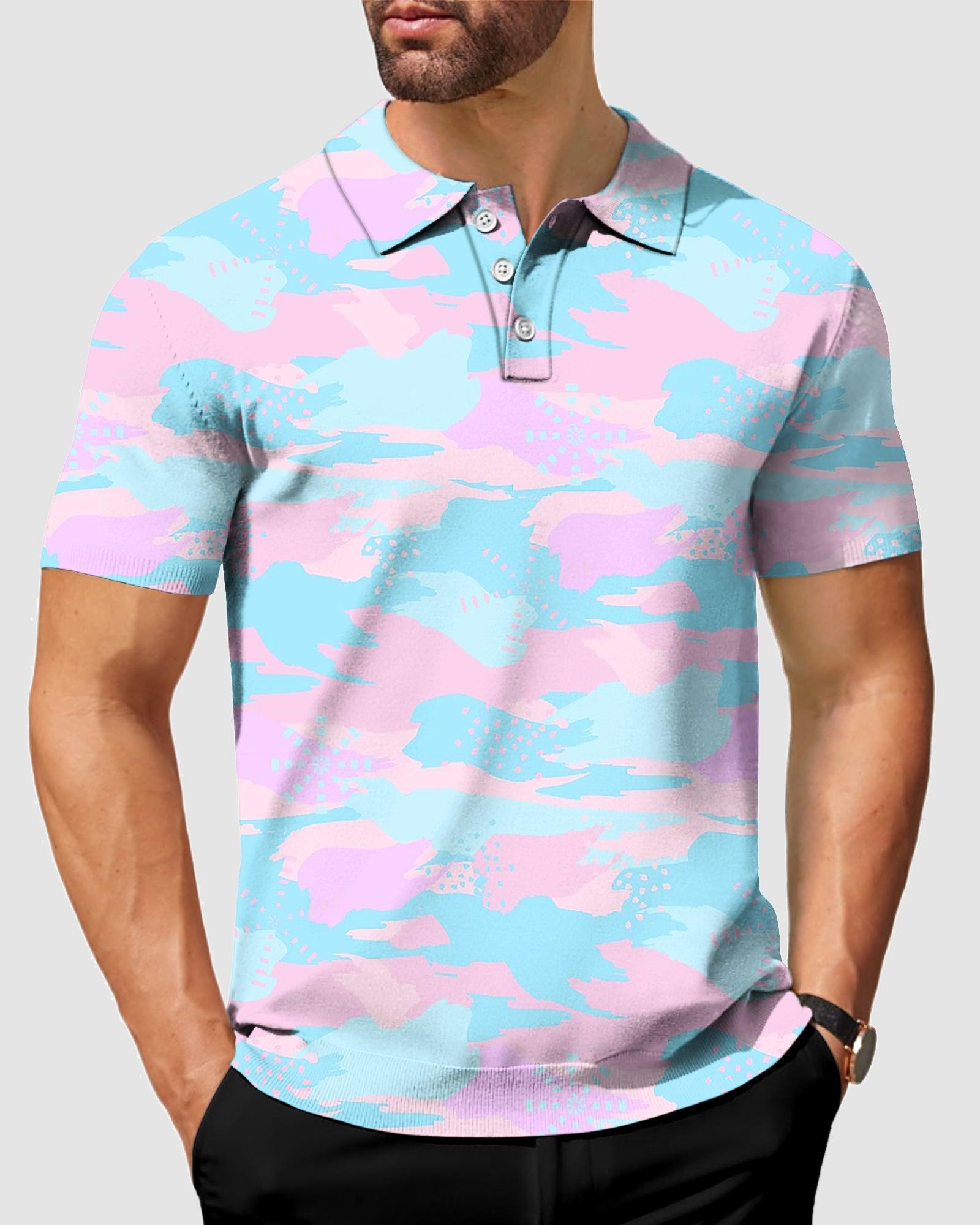 Men's Pastel Camo golf polo