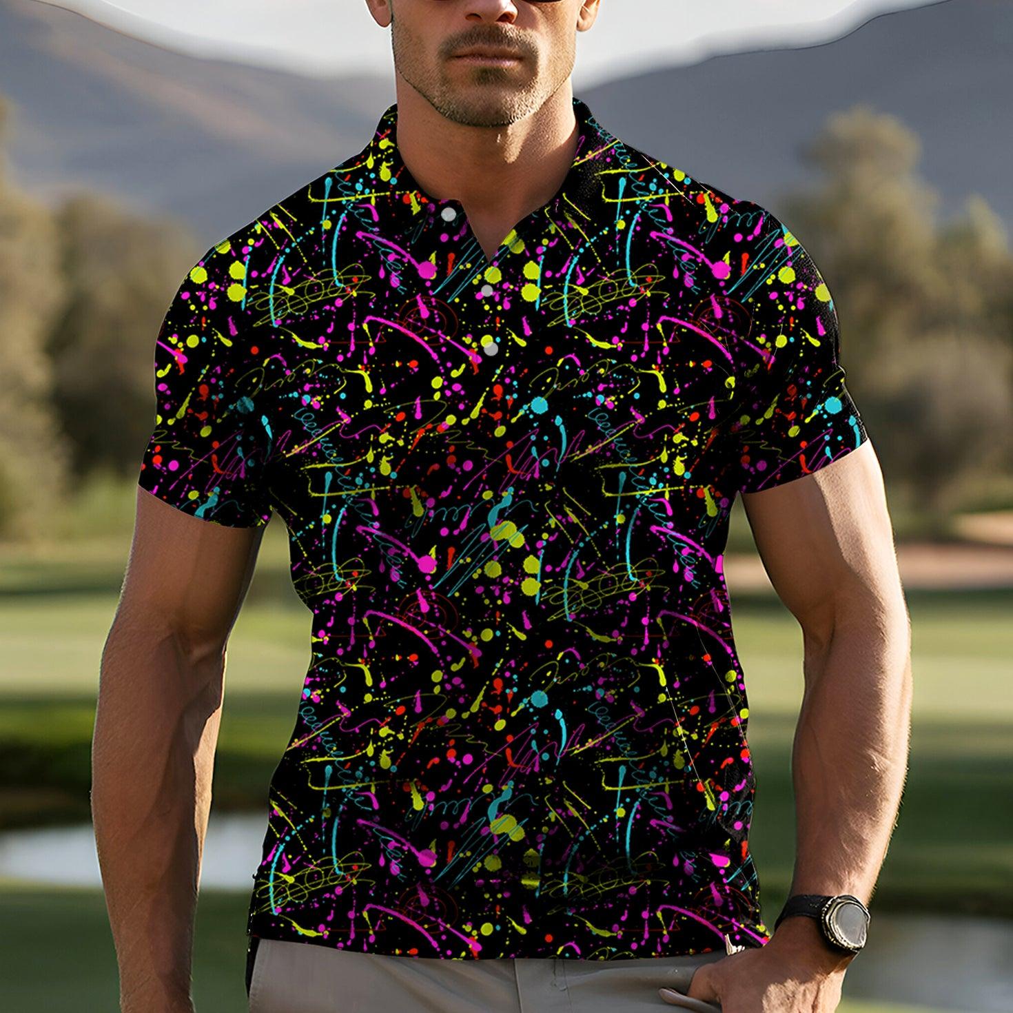 Men's Color printing golf polo