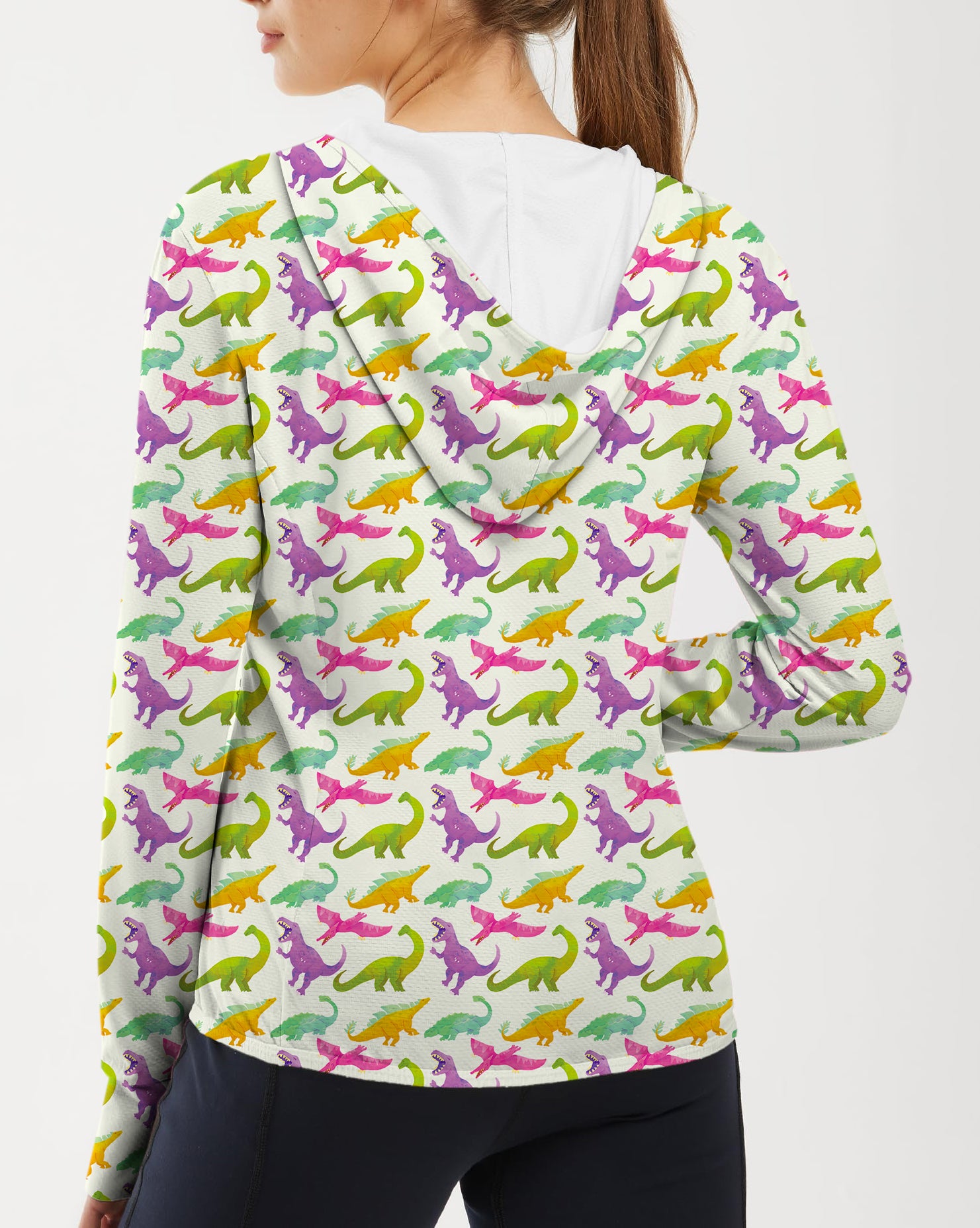 Women's Outdoor dinosaurs Golf Sun Protection Slim Fit zip hoodies