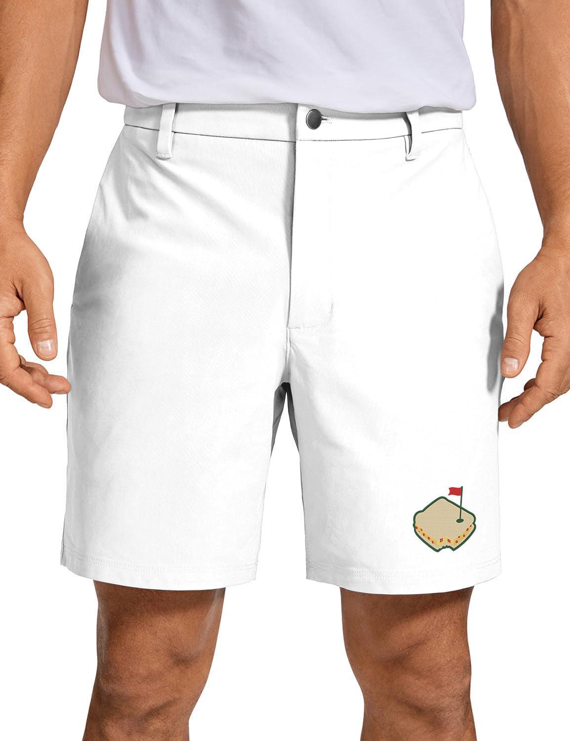 Cheese Sandwich Embroidery Golf men's short