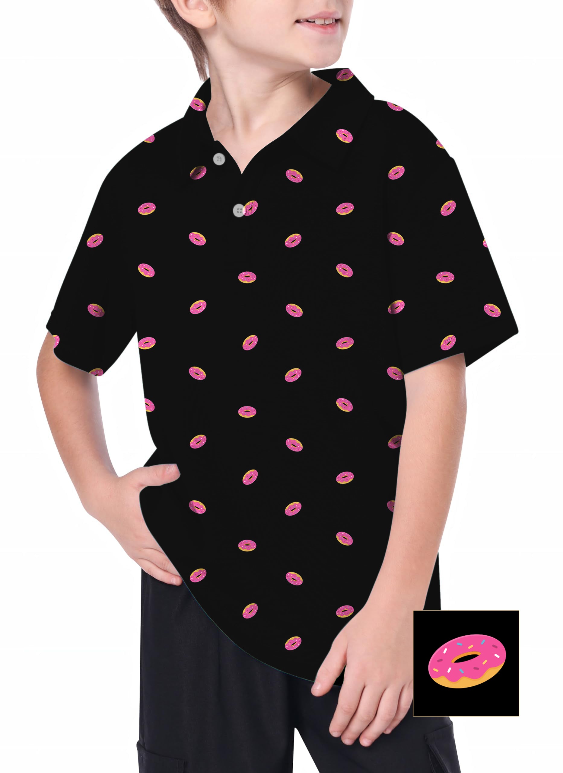 Youth Donut Custom The Background Color Custom The Background Color Golf Polo