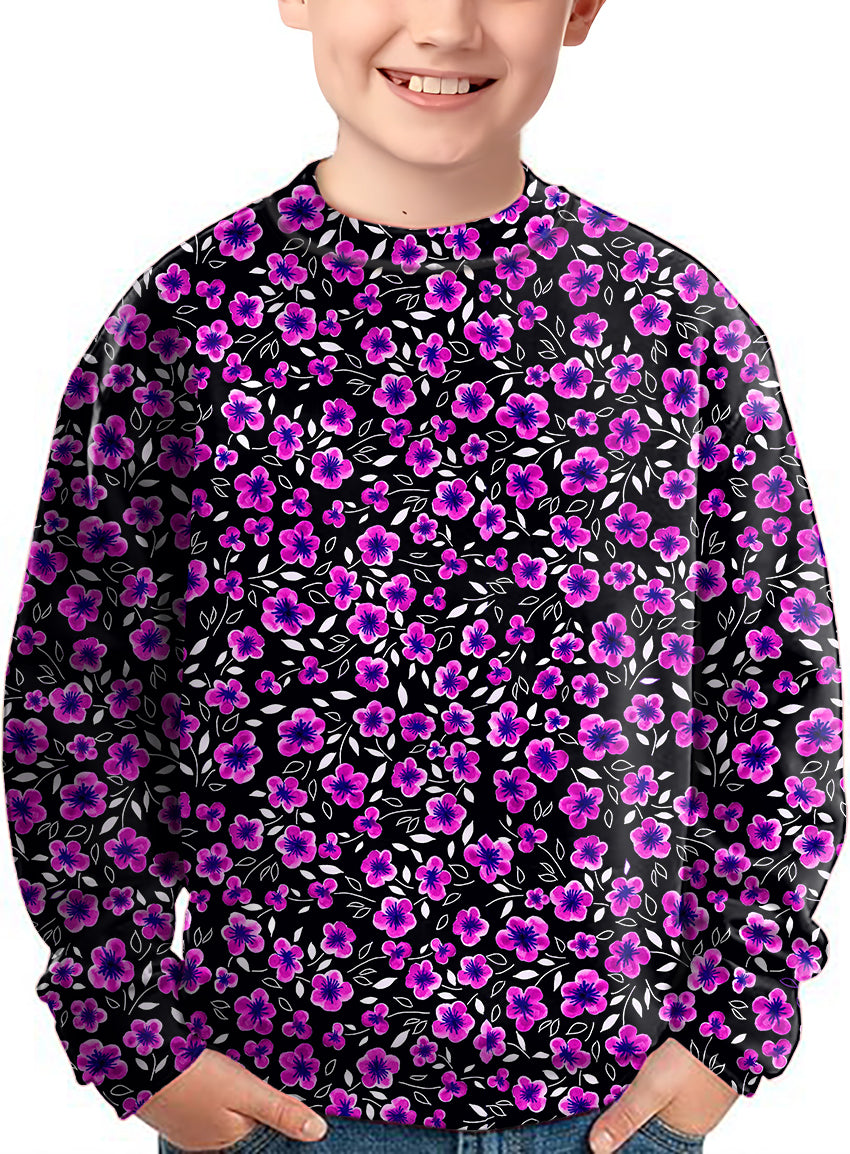 Floral Out Crewneck Pullover Kids Ugly Sweater