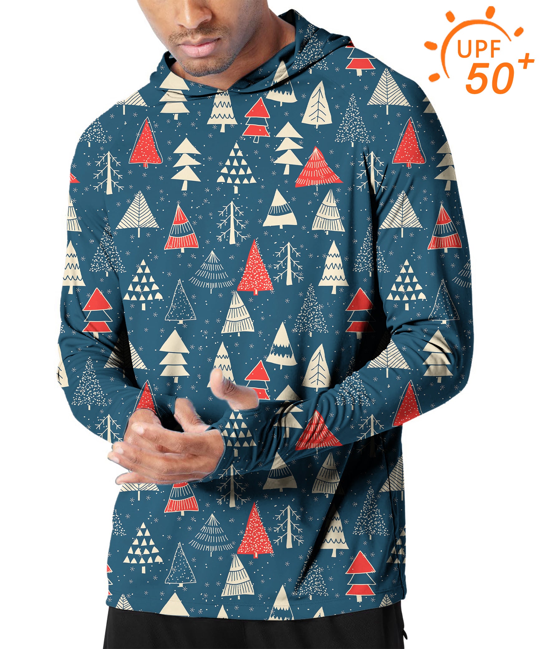 Men's Outdoor Christmas Tree Golf Sun Protection Slim Fit  hoodies