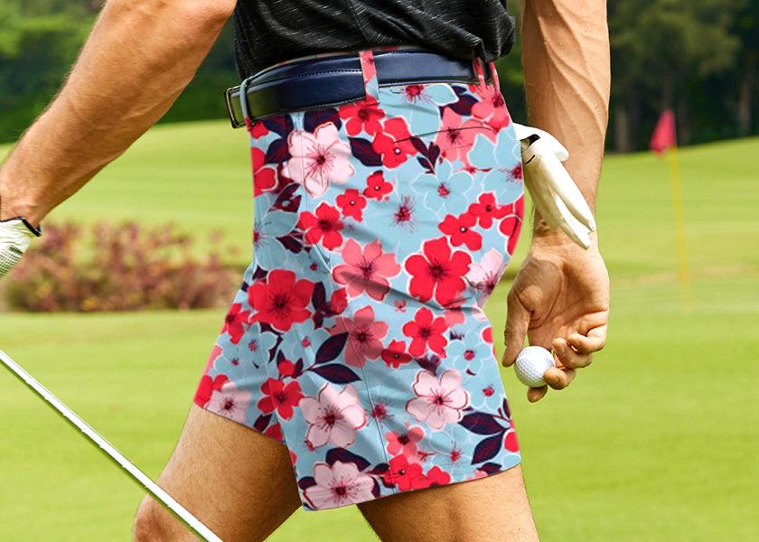 Men Tropical Tour Golf Shorts