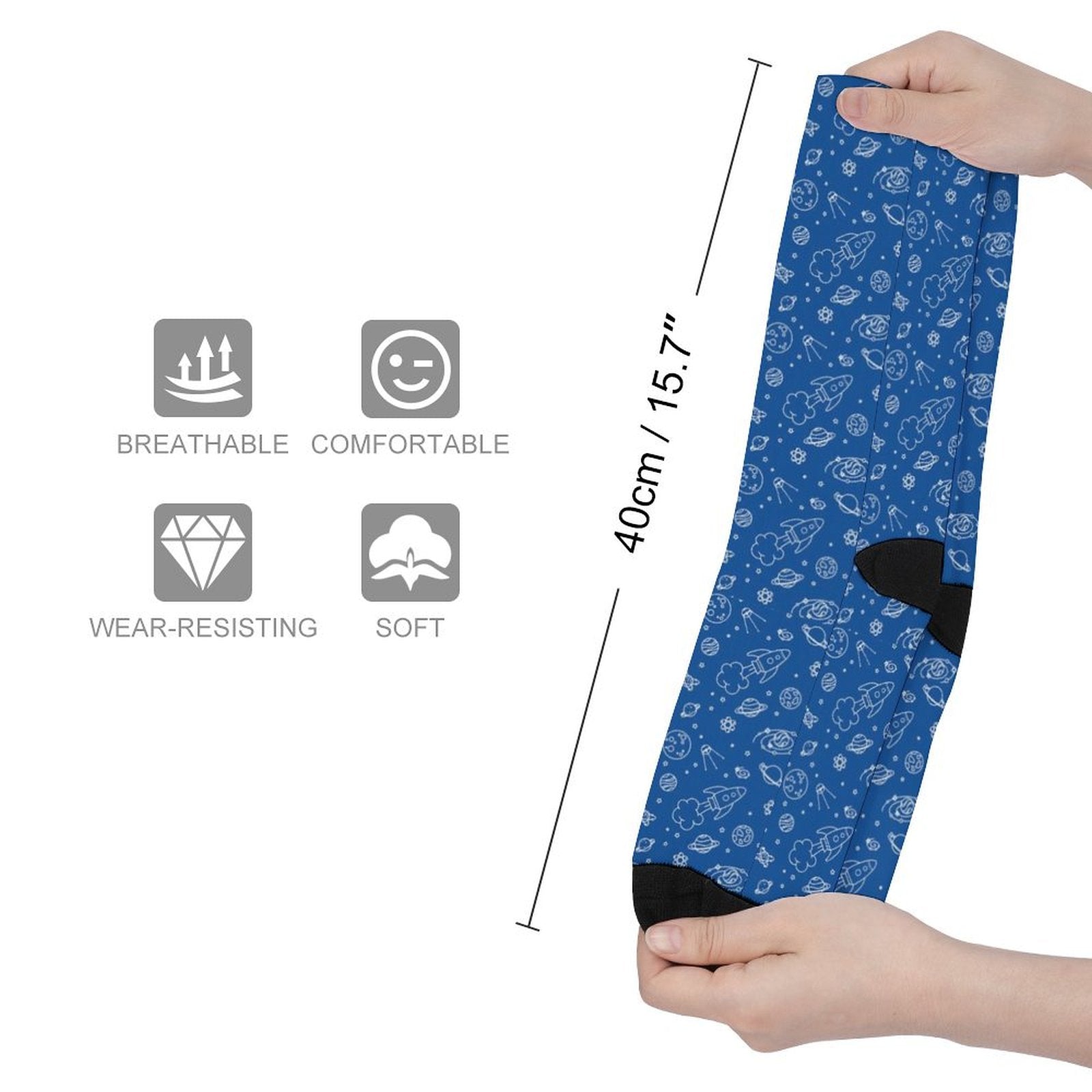 Space Out Prined socks Gifts for Men Women