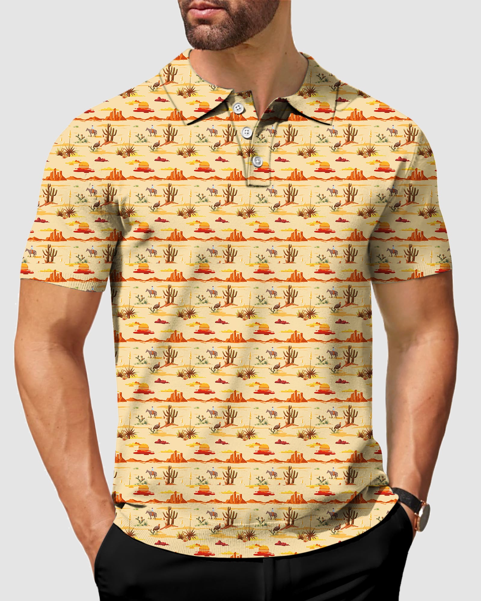 Men's Vintage Desert golf polo