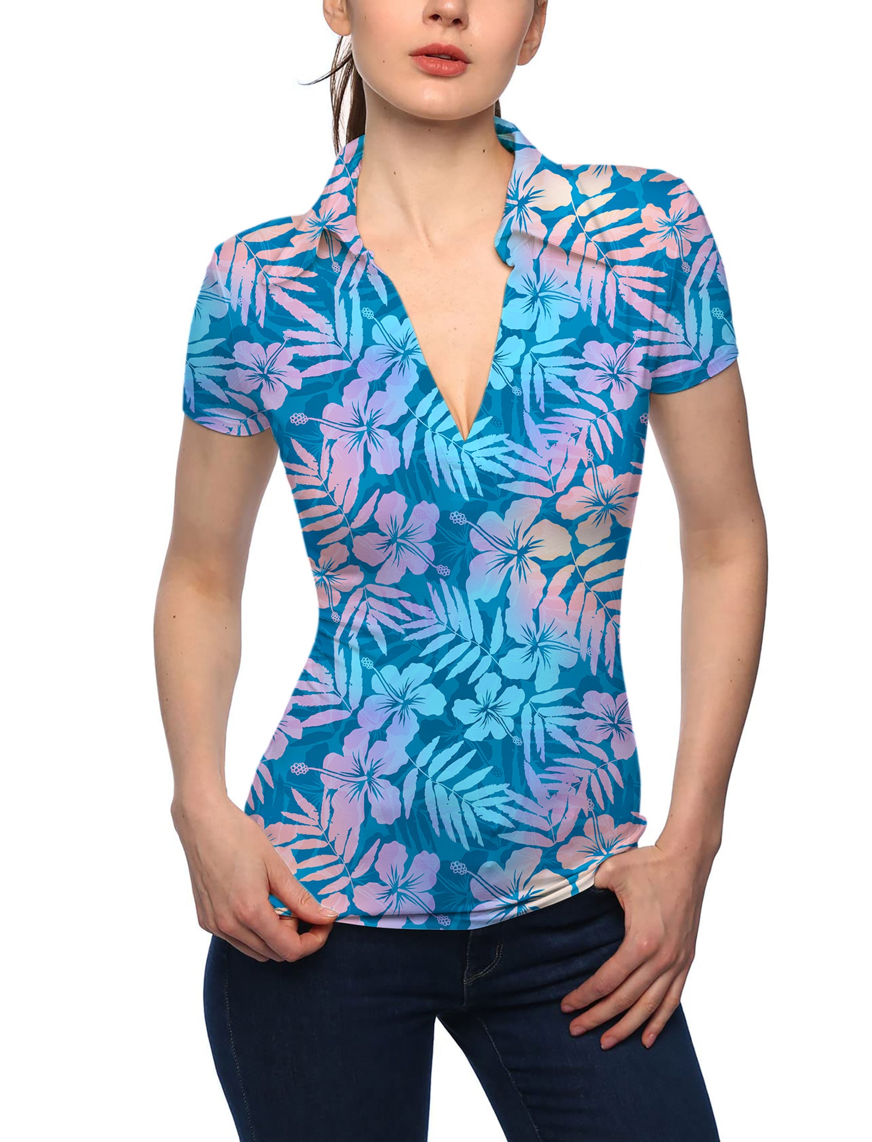 Women's Ho onanea Vibe V Neck Golf Polo